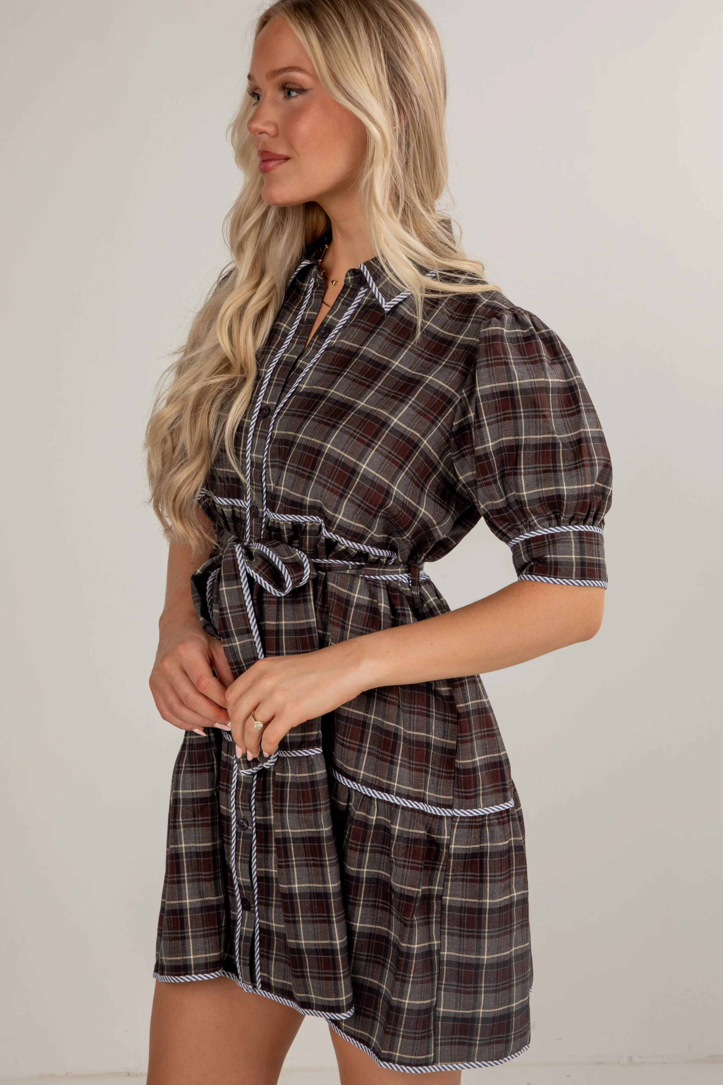 FINAL SALE - Showing You My Best Charcoal Plaid Mini Dress 3 FINAL SALE - Showing You My Best Charcoal Plaid Mini Dress