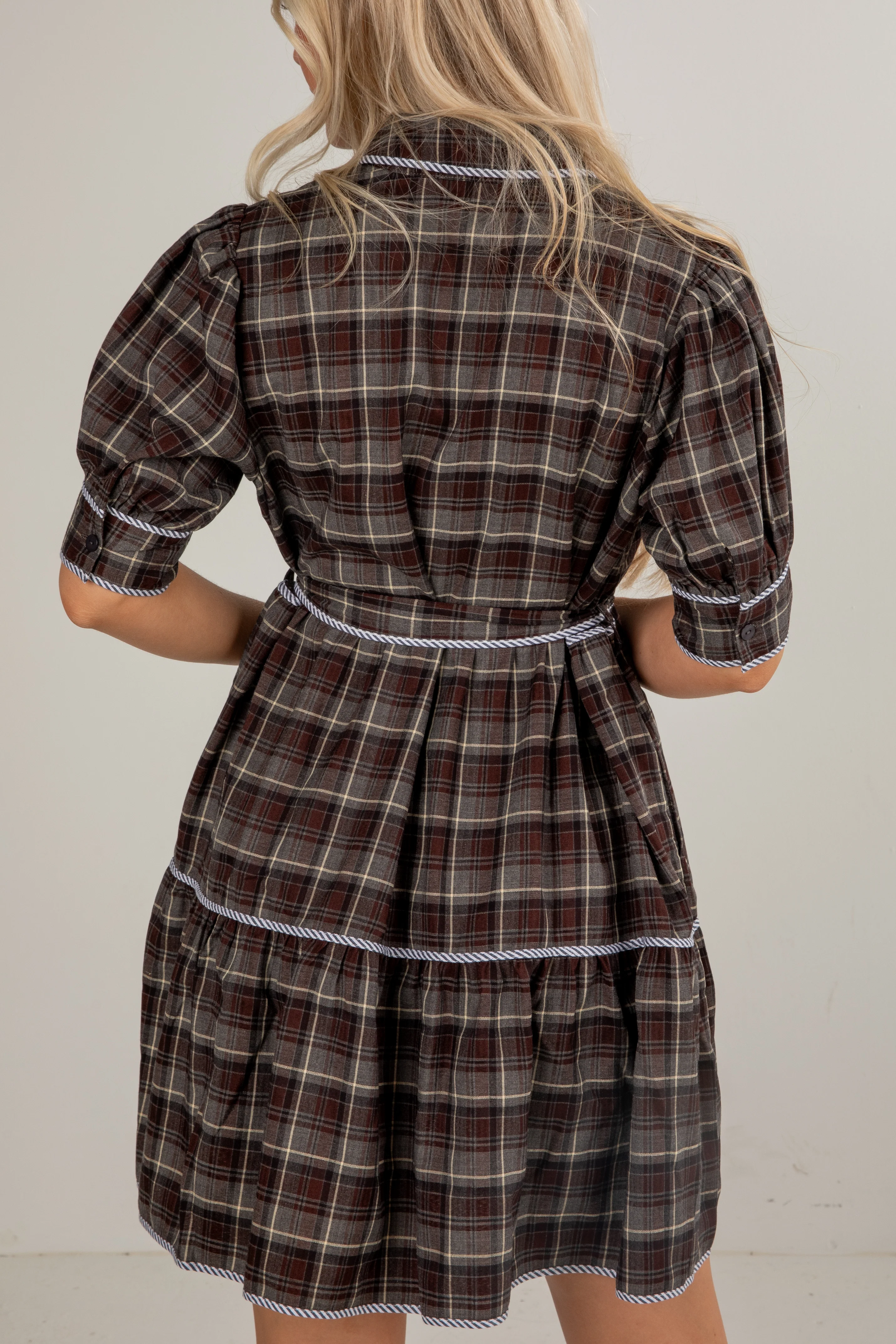 FINAL SALE - Showing You My Best Charcoal Plaid Mini Dress 5 FINAL SALE - Showing You My Best Charcoal Plaid Mini Dress