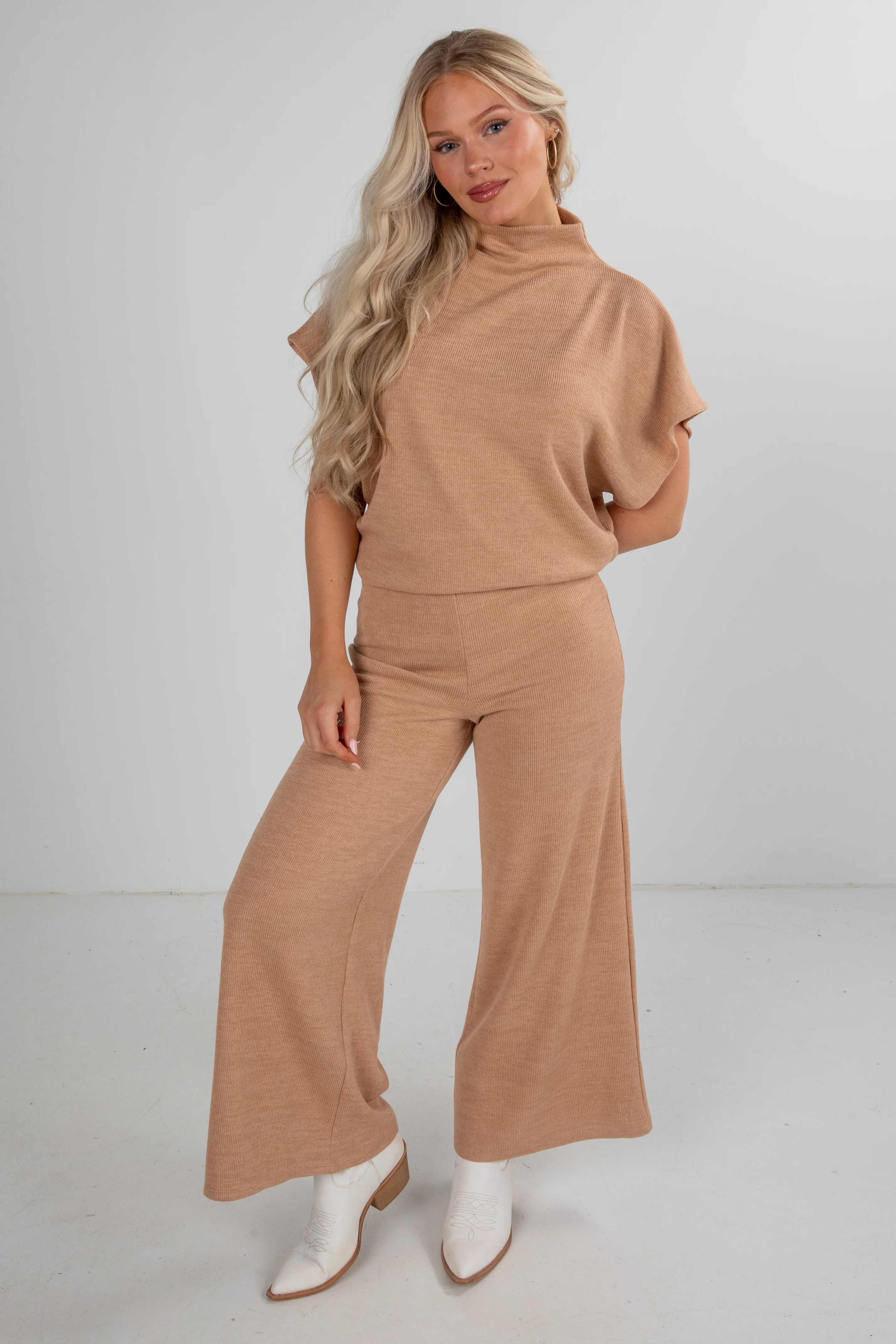 FINAL SALE - Where I Come From Beige Knit Pants - DU DEAL