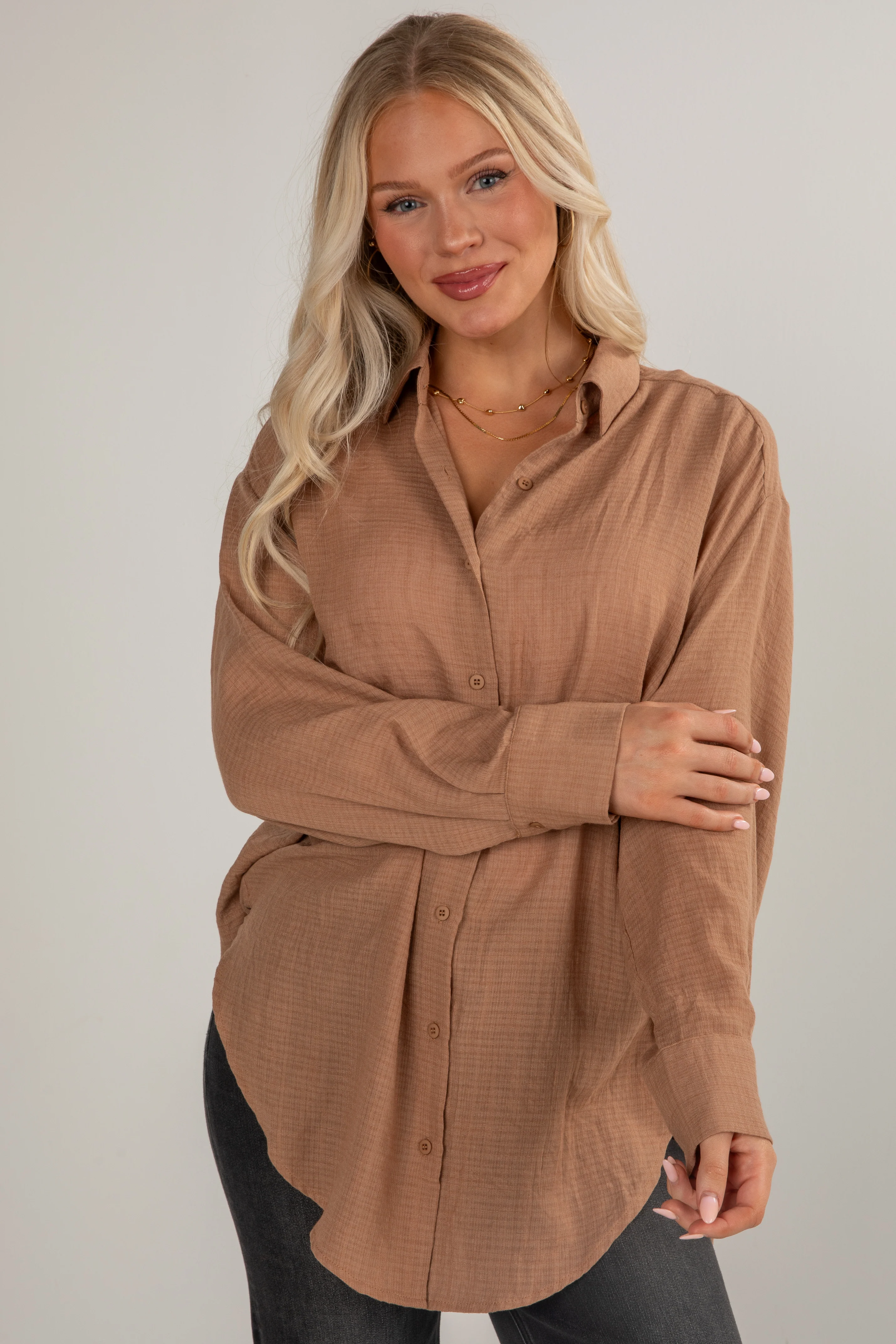 Allison Oversized Button-Up Blouse 11 Allison Oversized Button-Up Blouse