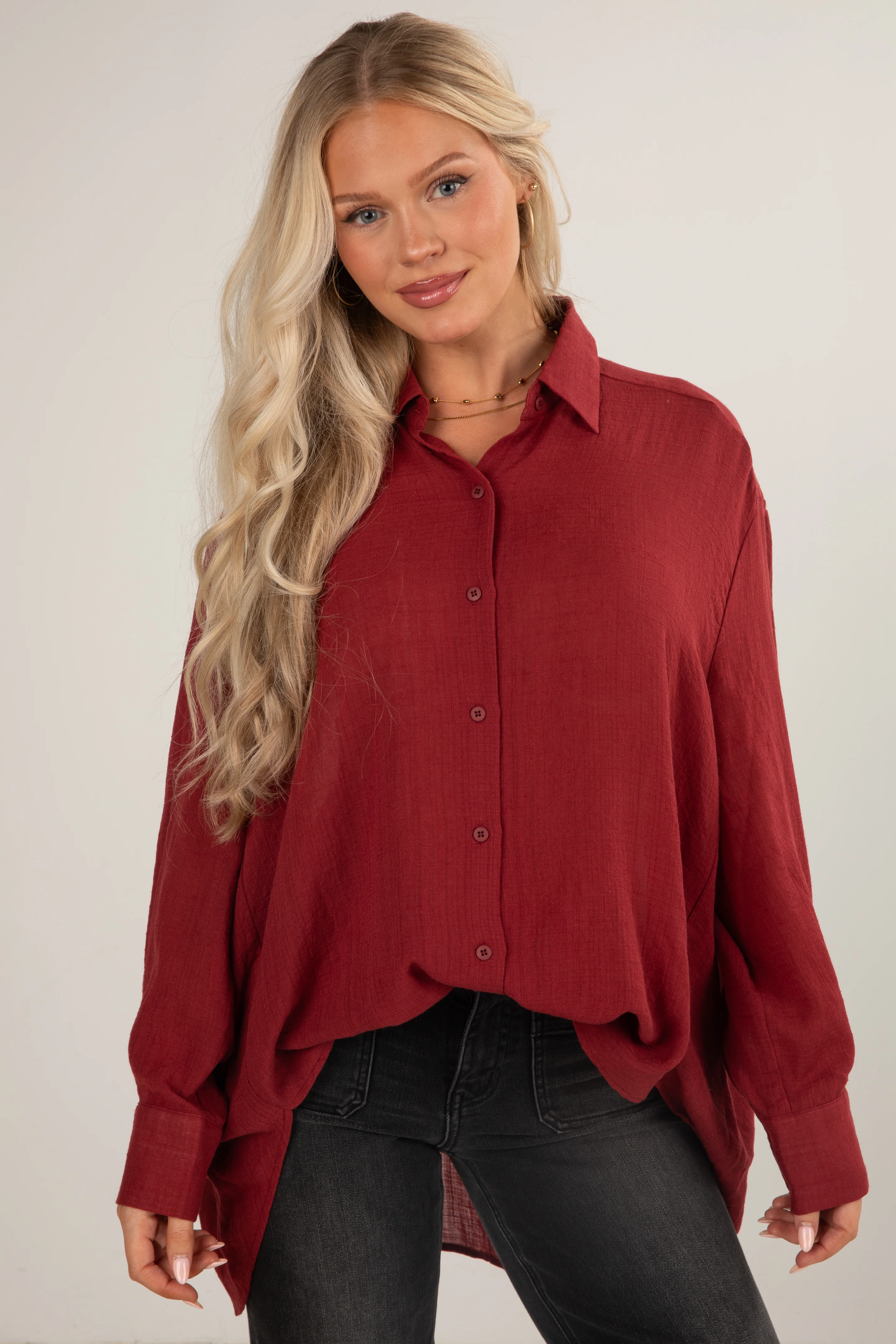 Allison Oversized Button-Up Blouse 14 Allison Oversized Button-Up Blouse