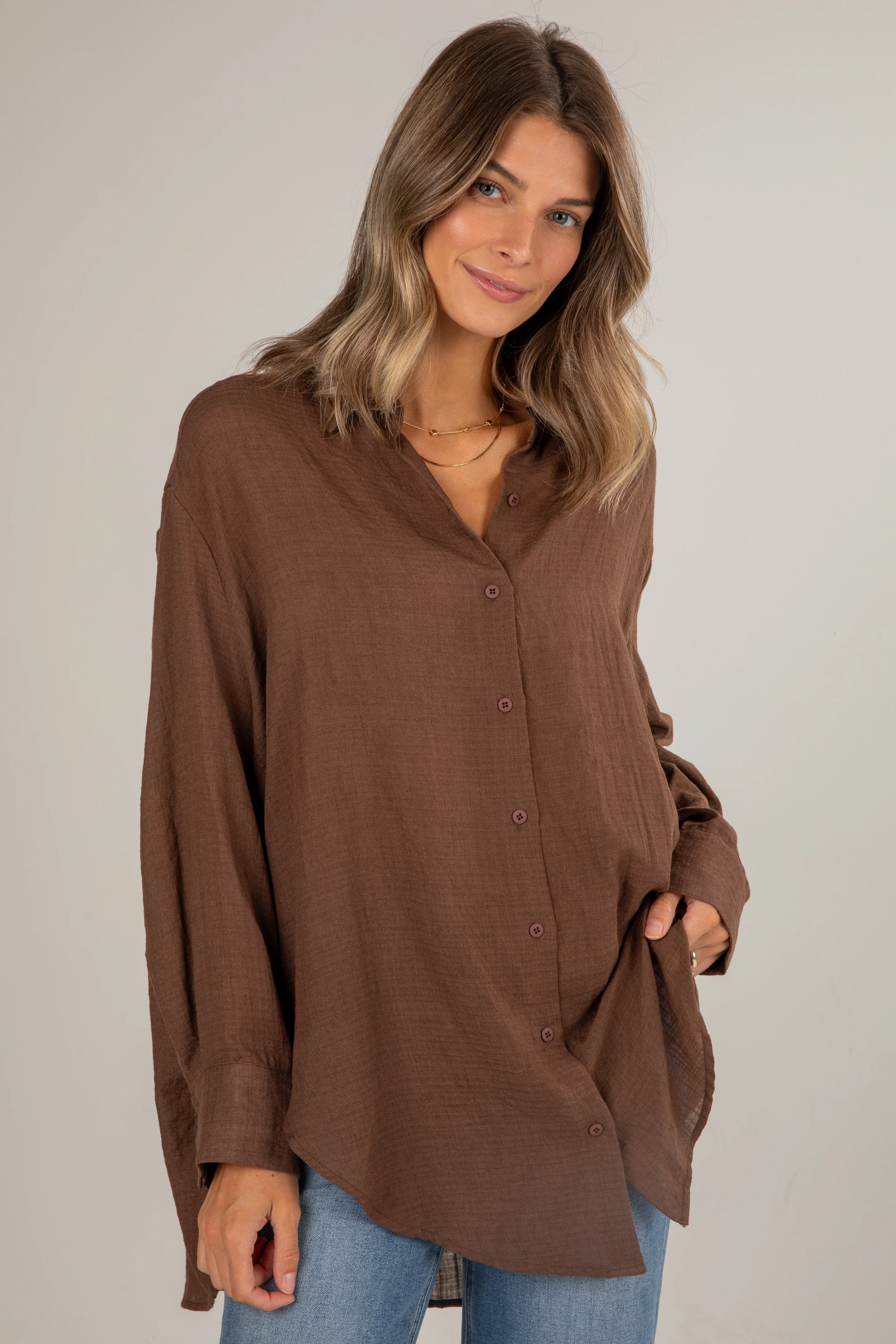 Allison Oversized Button-Up Blouse 16 Allison Oversized Button-Up Blouse