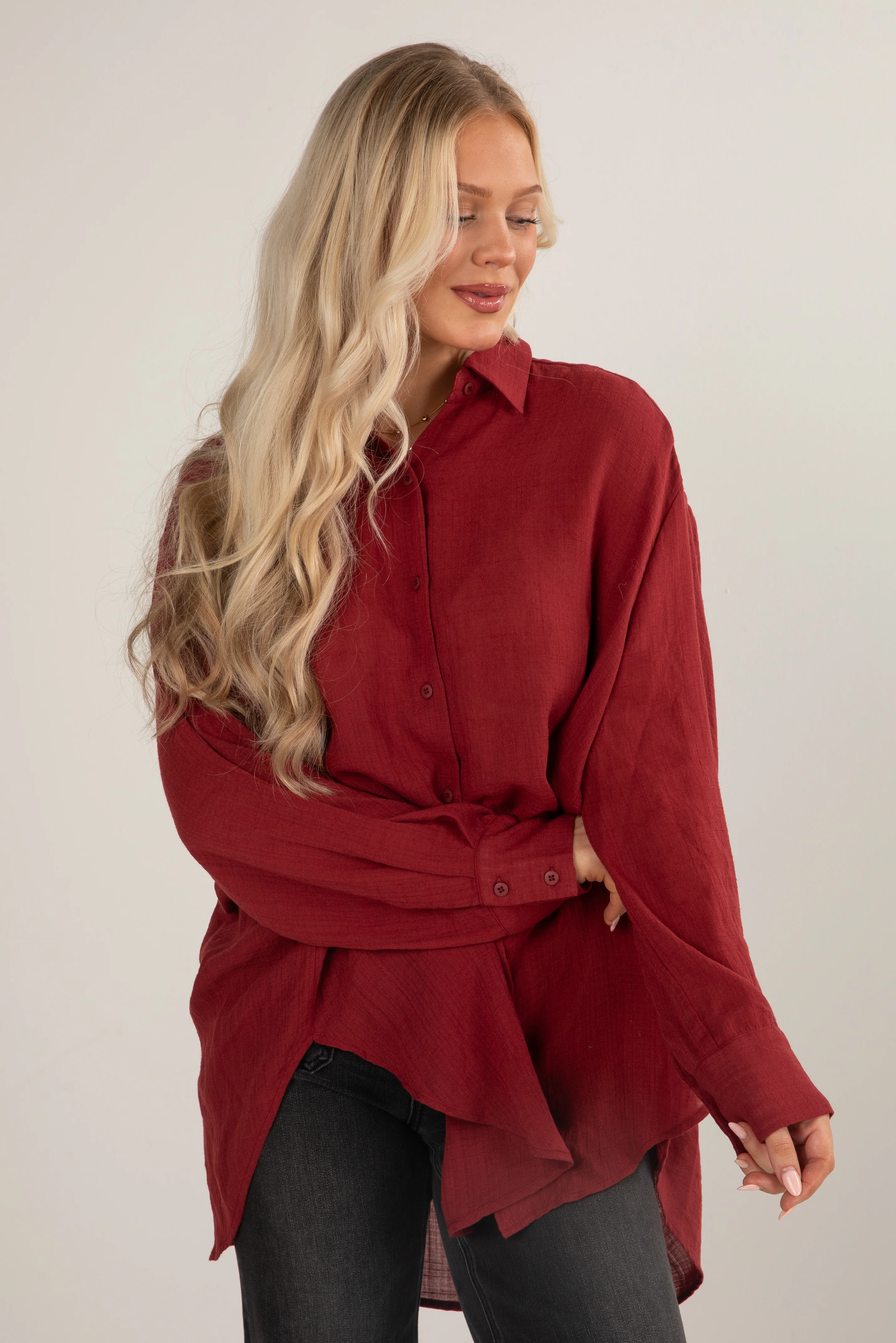Allison Oversized Button-Up Blouse 17 Allison Oversized Button-Up Blouse