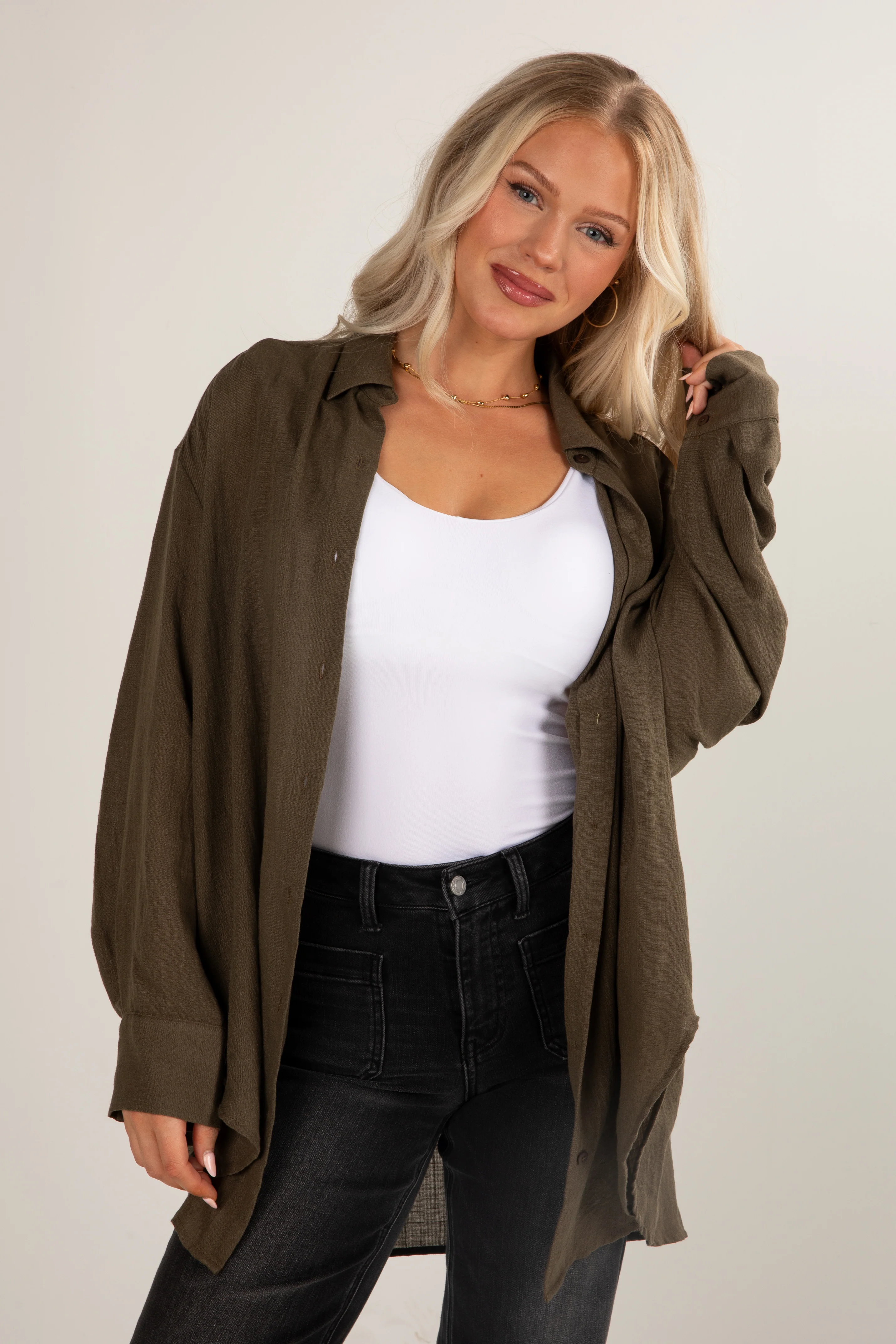 Allison Oversized Button-Up Blouse 18 Allison Oversized Button-Up Blouse