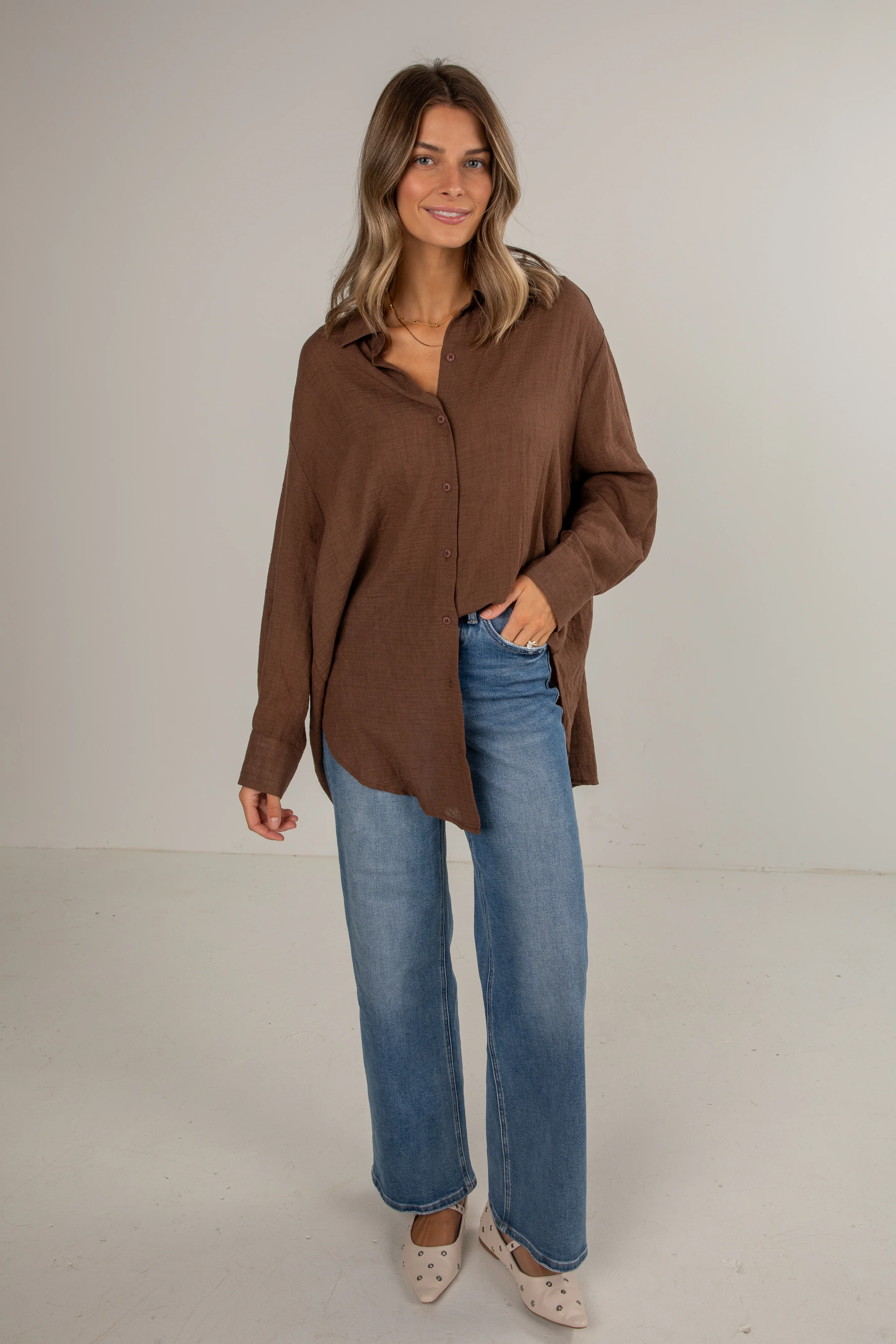 Allison Oversized Button-Up Blouse 19 Allison Oversized Button-Up Blouse