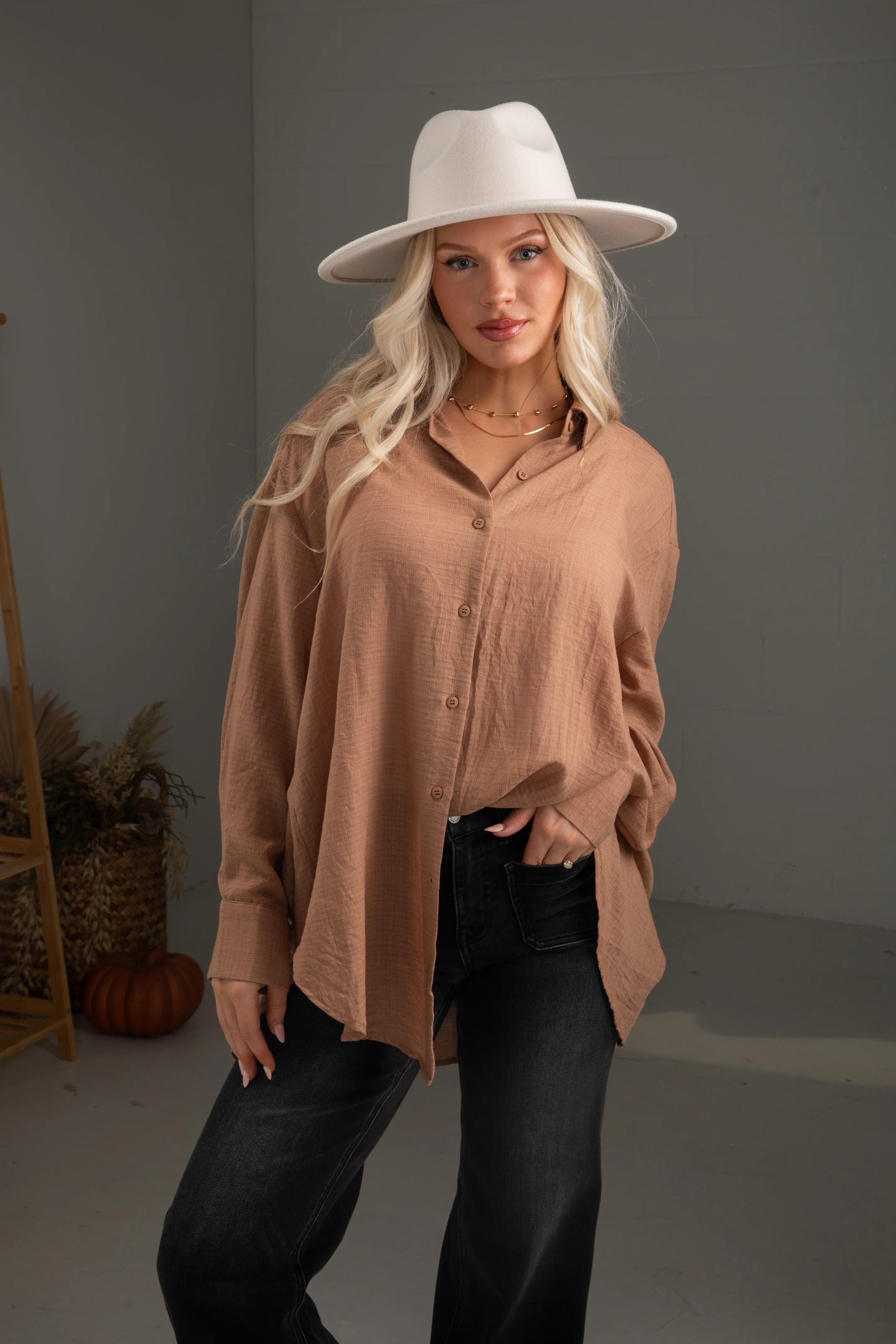 Allison Oversized Button-Up Blouse 24 Allison Oversized Button-Up Blouse