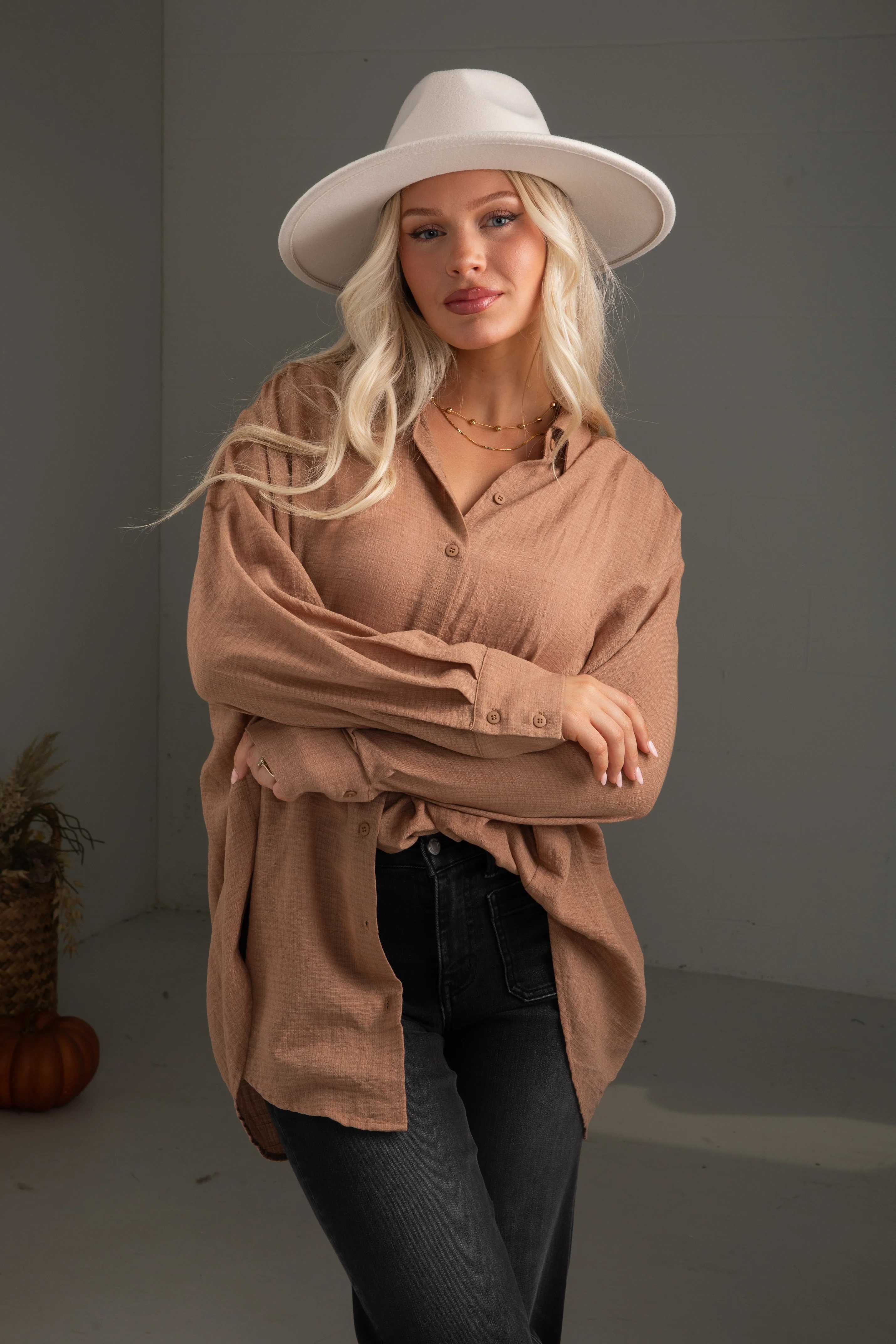 Allison Oversized Button-Up Blouse 25 Allison Oversized Button-Up Blouse