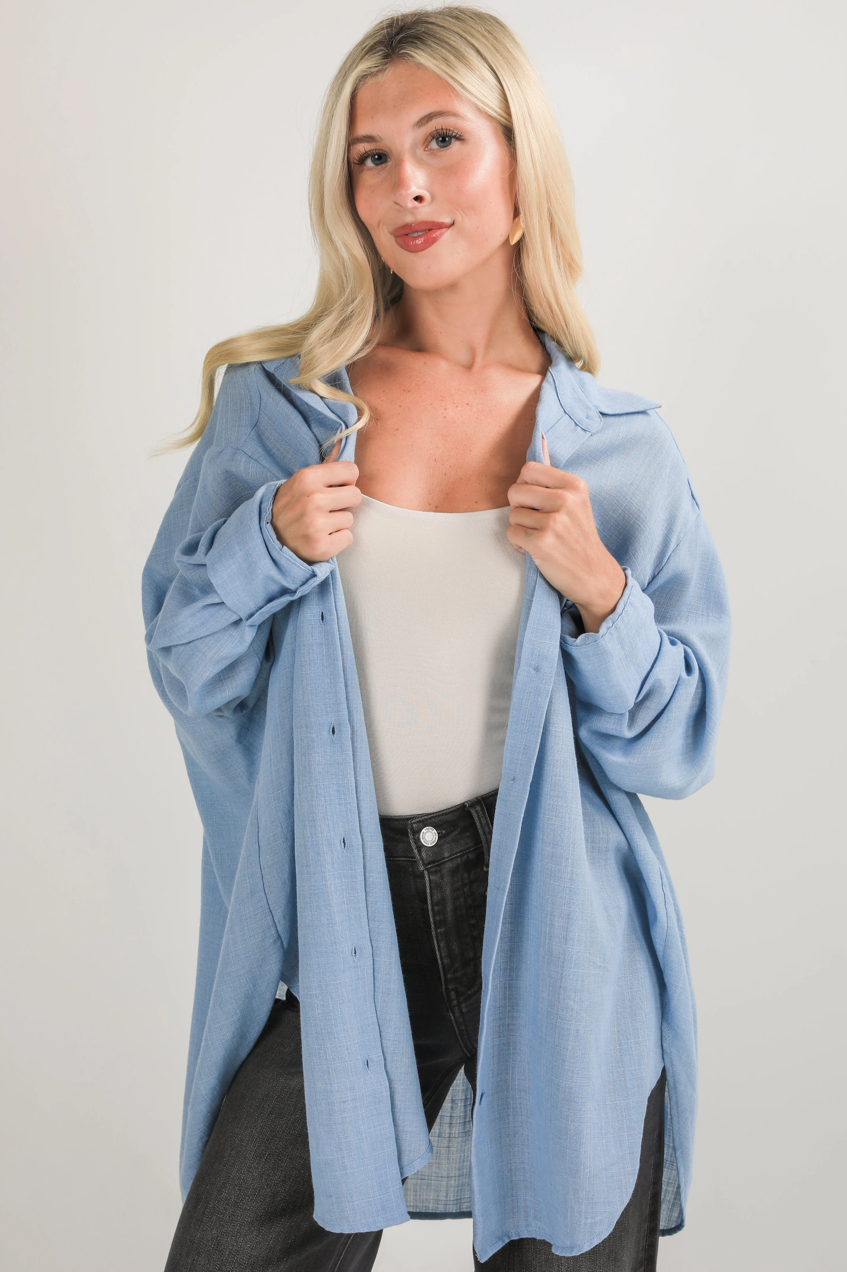 Allison Oversized Button-Up Blouse 28 Allison Oversized Button-Up Blouse