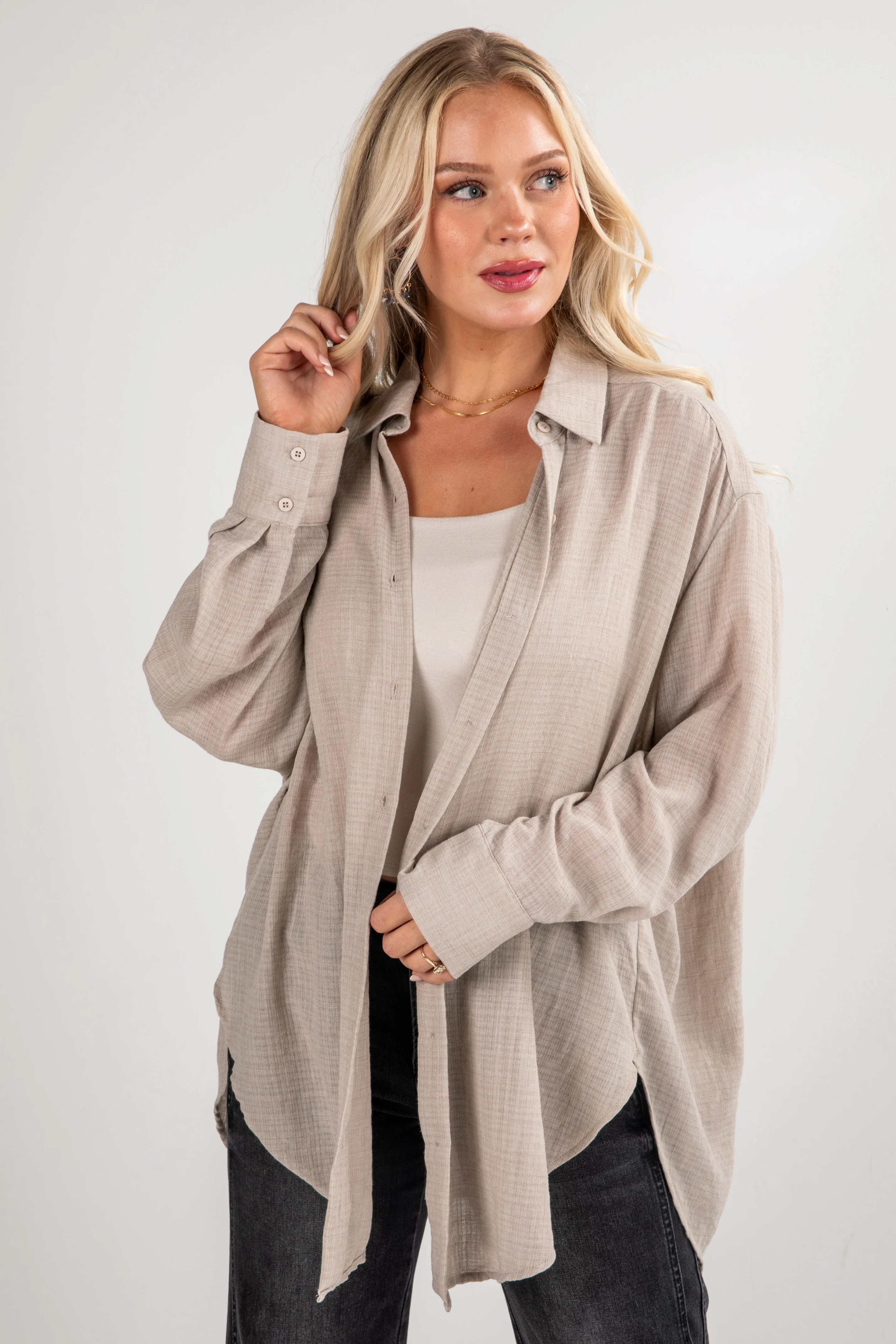 Allison Oversized Button-Up Blouse 31 Allison Oversized Button-Up Blouse