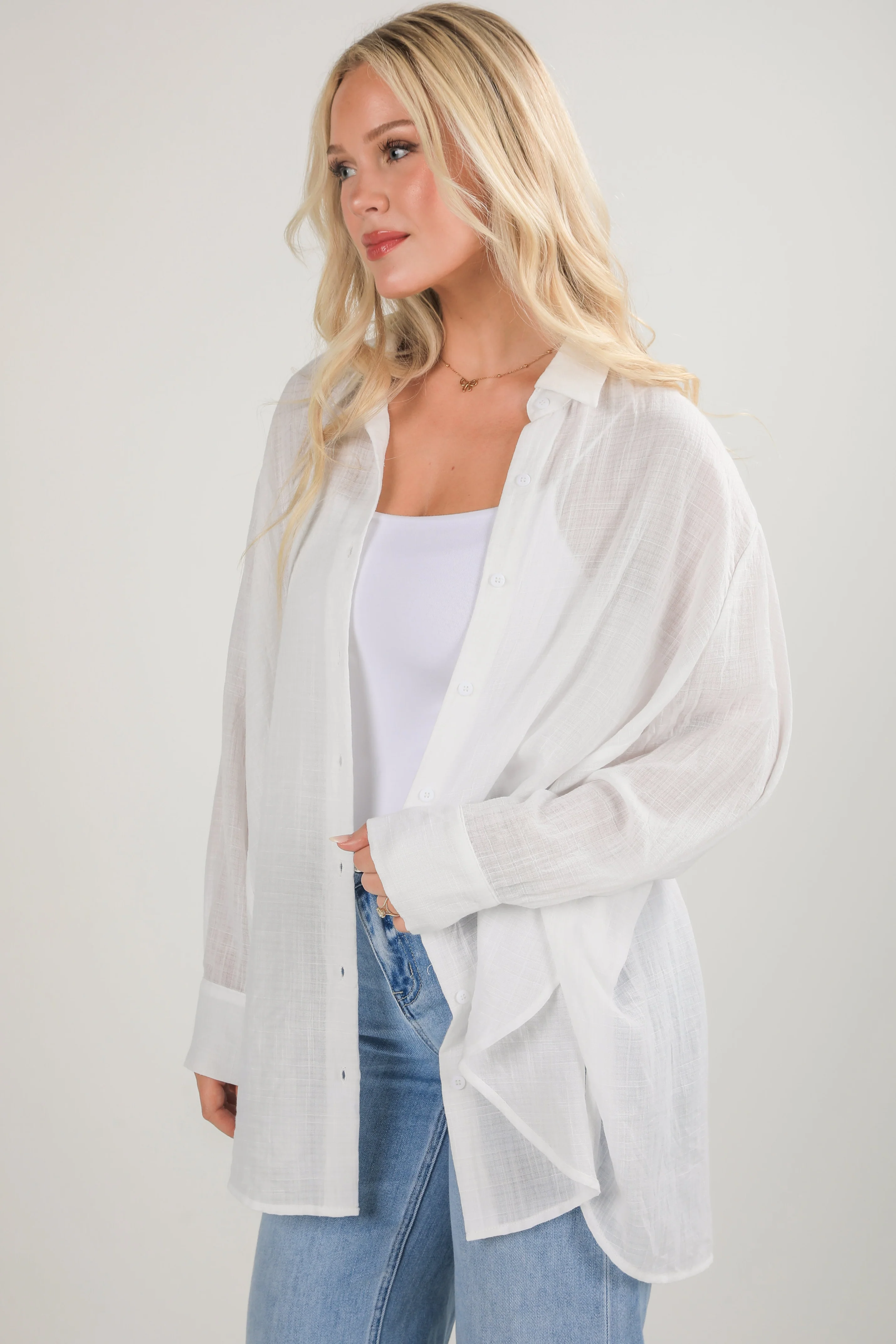 Allison Oversized Button-Up Blouse 32 Allison Oversized Button-Up Blouse