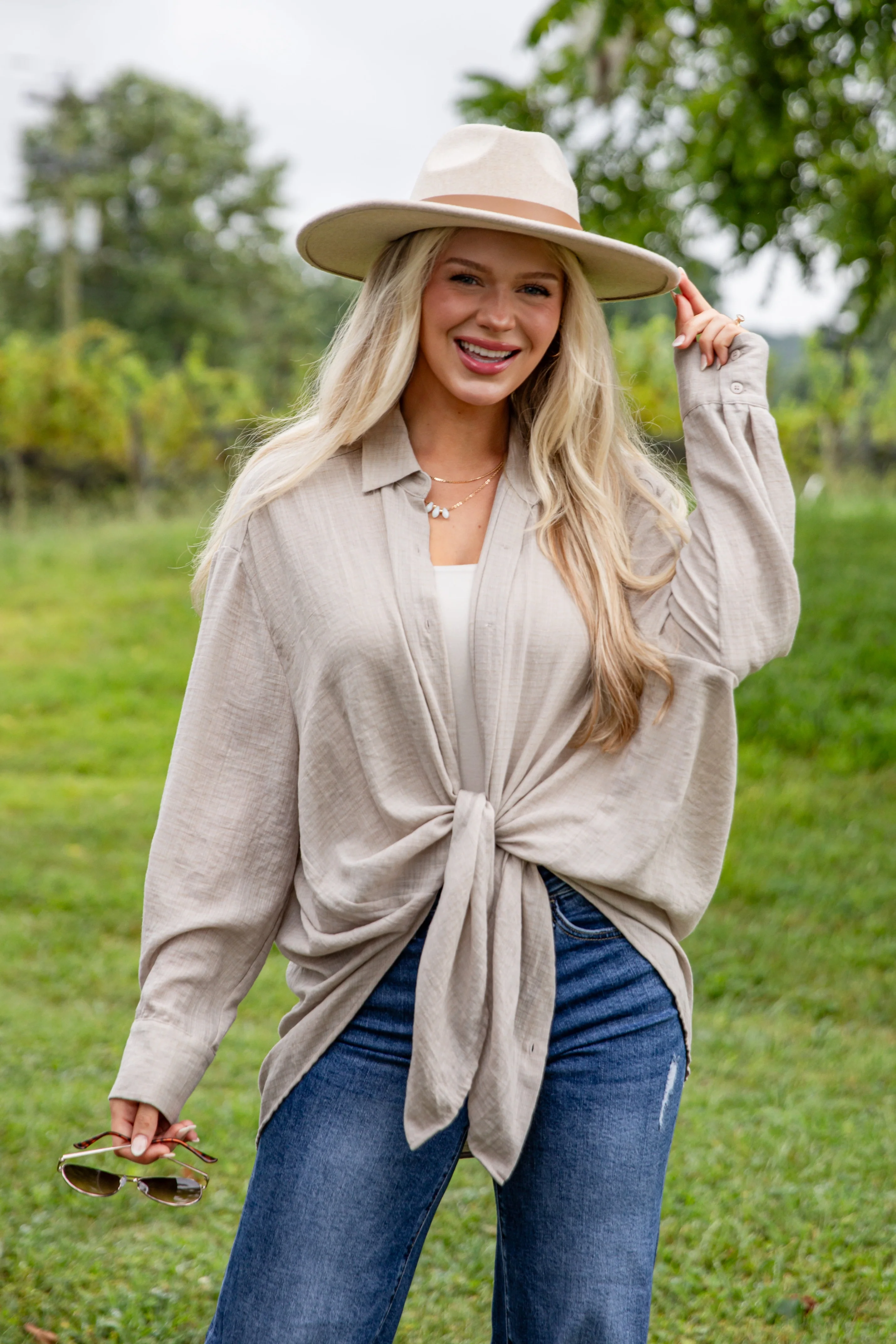 Allison Oversized Button-Up Blouse 35 Allison Oversized Button-Up Blouse