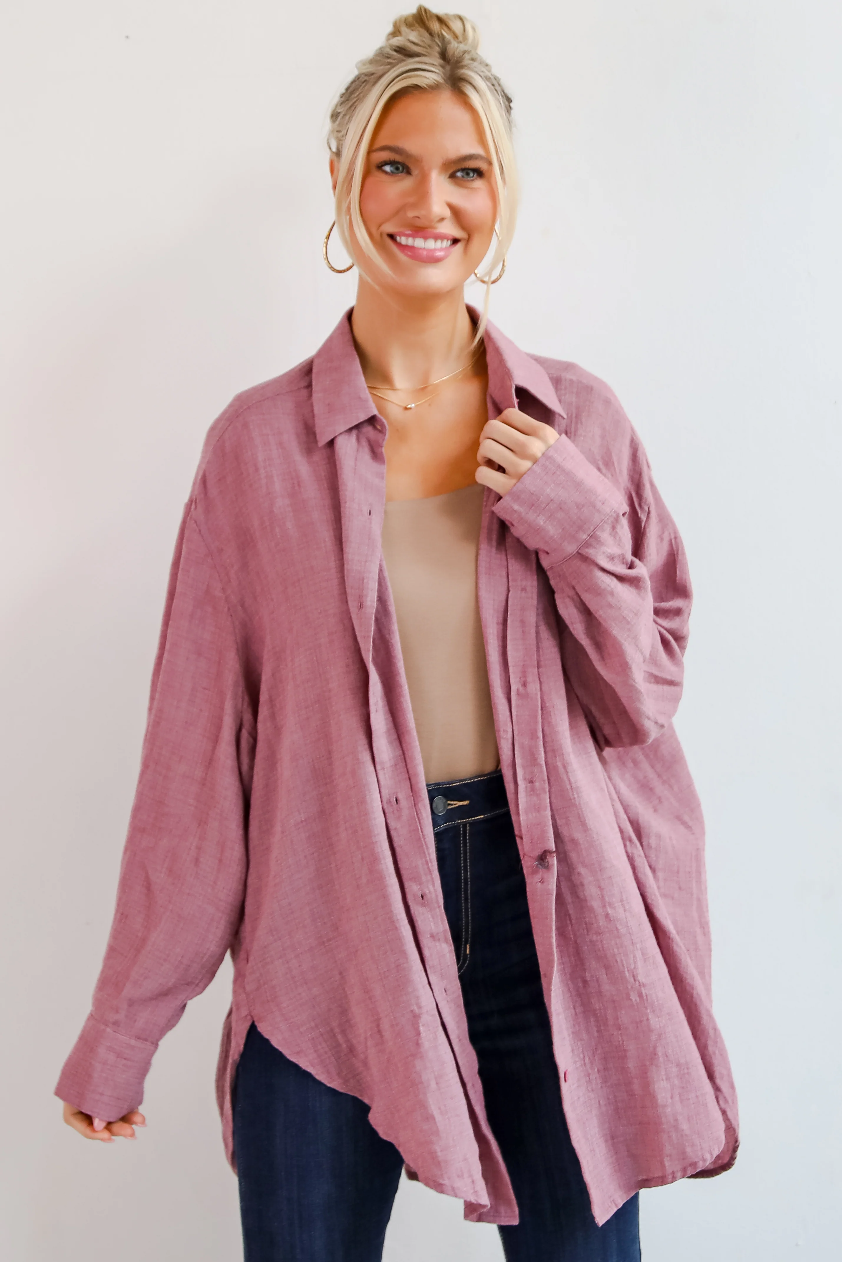 Allison Oversized Button-Up Blouse 37 Allison Oversized Button-Up Blouse