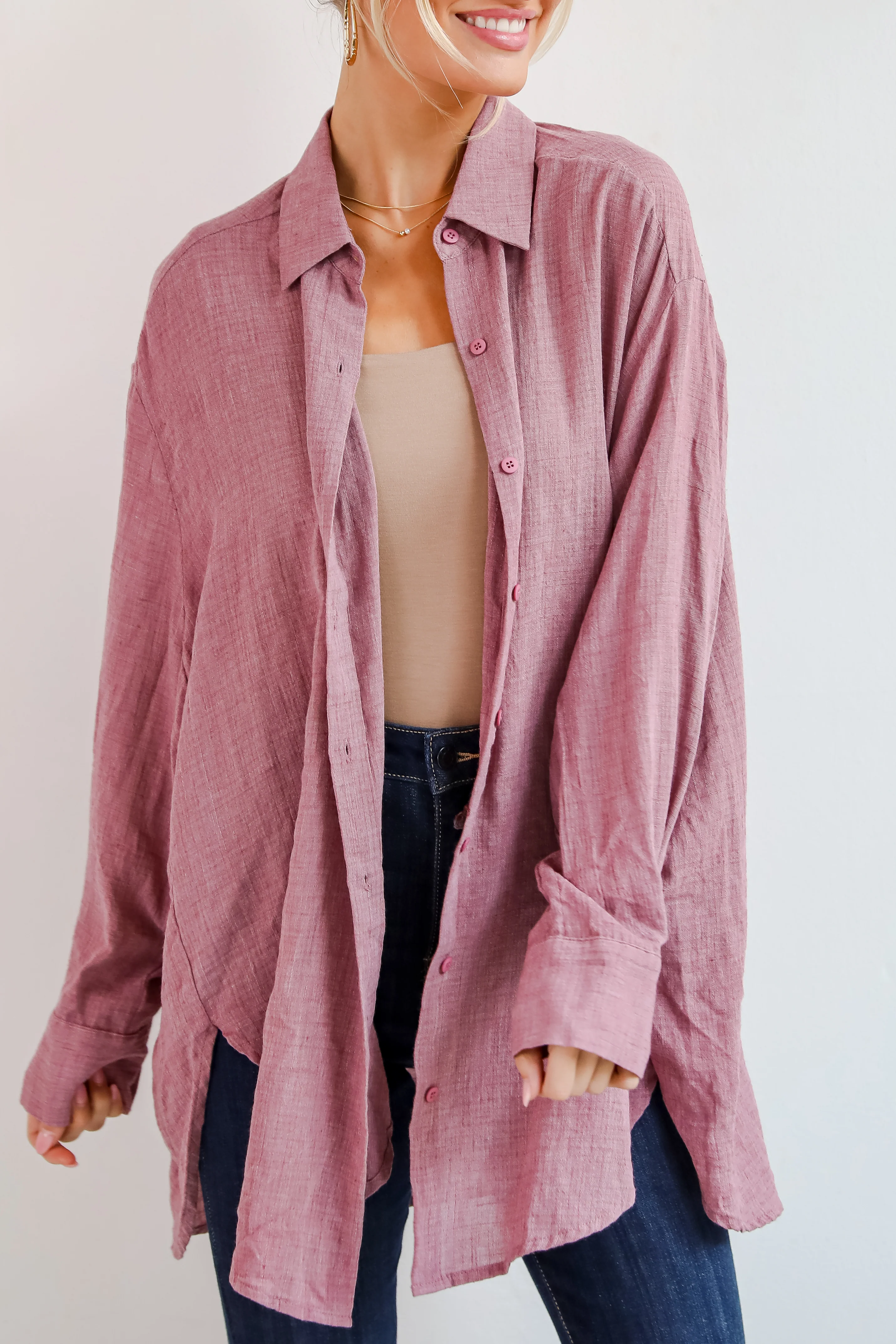 Allison Oversized Button-Up Blouse 38 Allison Oversized Button-Up Blouse