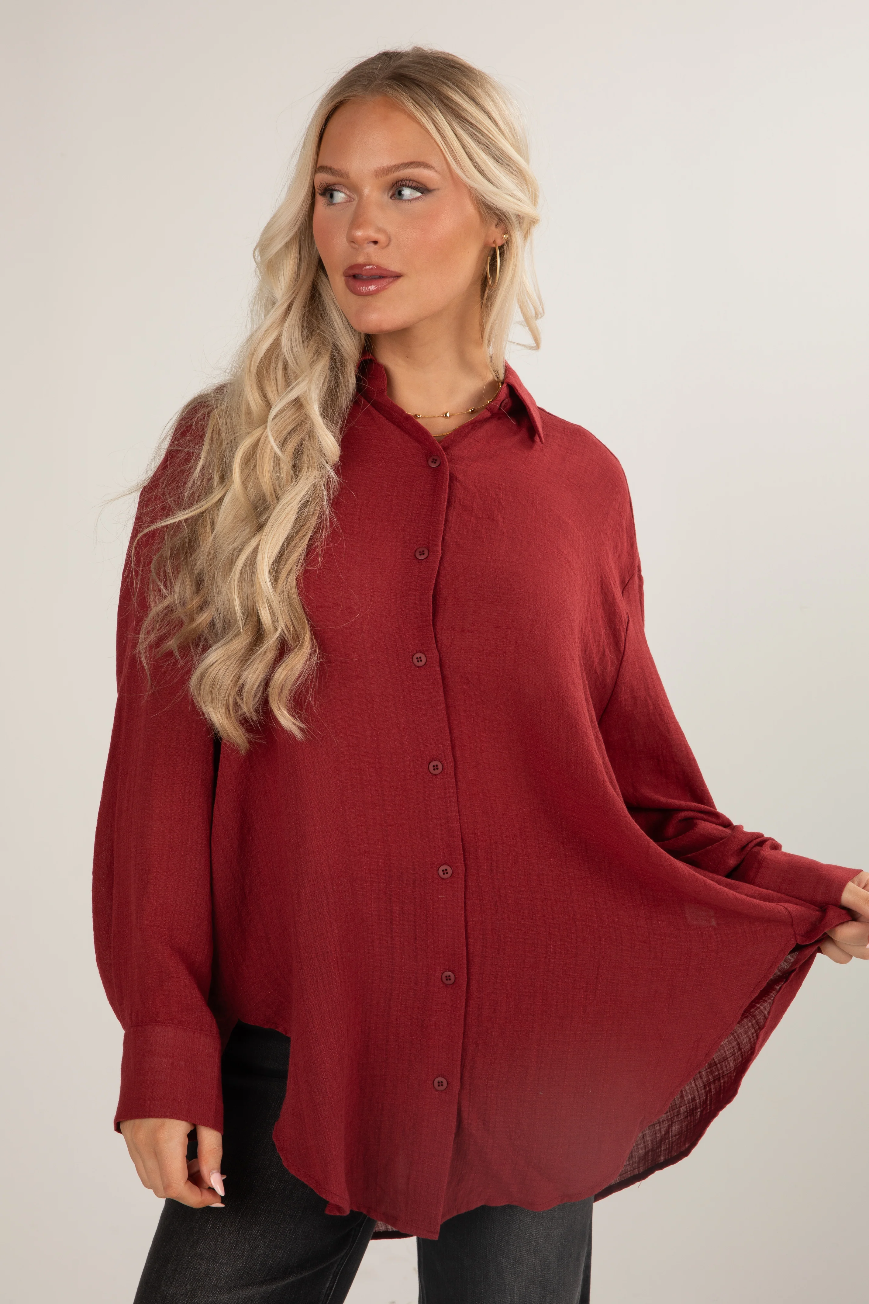 Allison Oversized Button-Up Blouse 4 Allison Oversized Button-Up Blouse