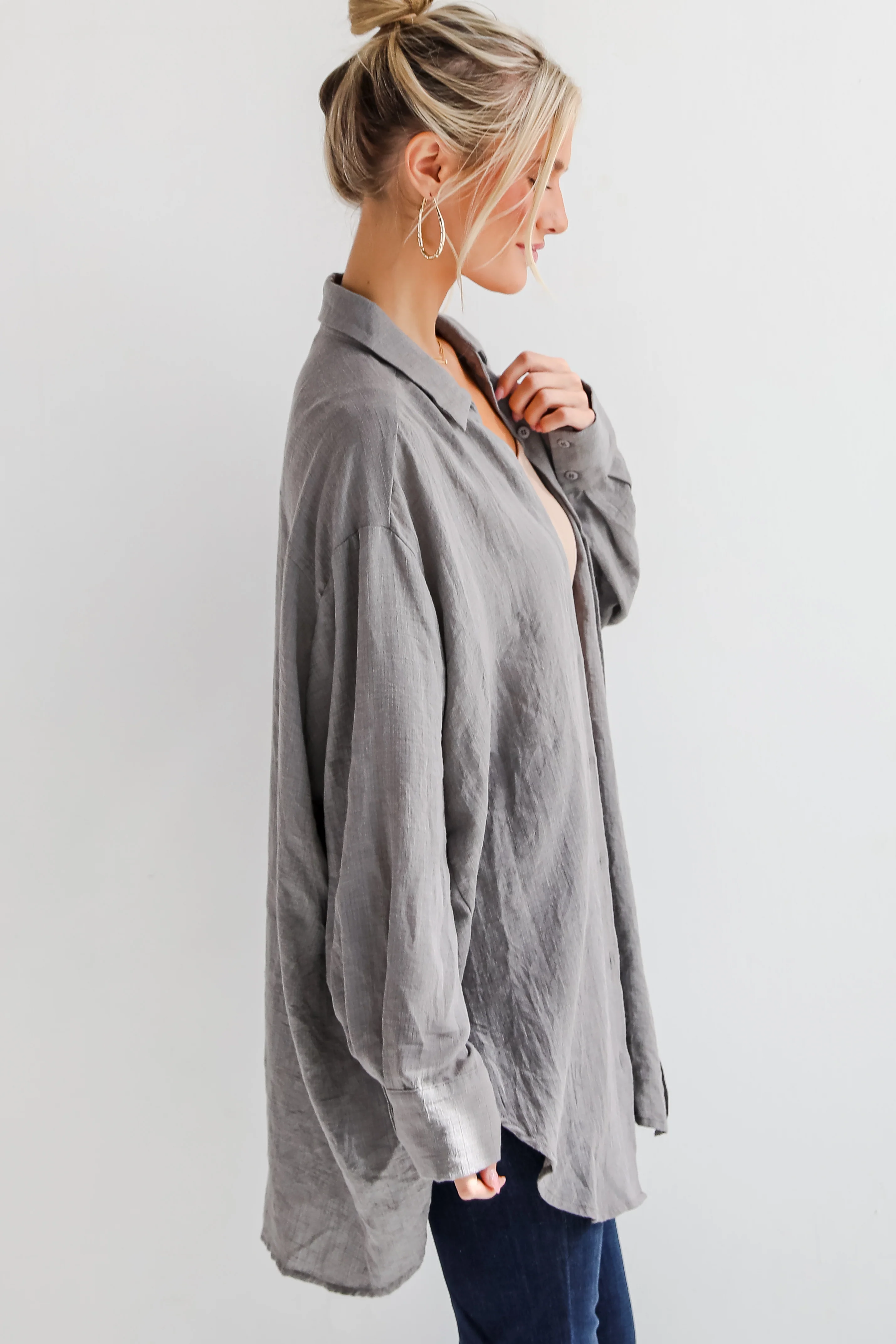 Allison Oversized Button-Up Blouse 43 Allison Oversized Button-Up Blouse