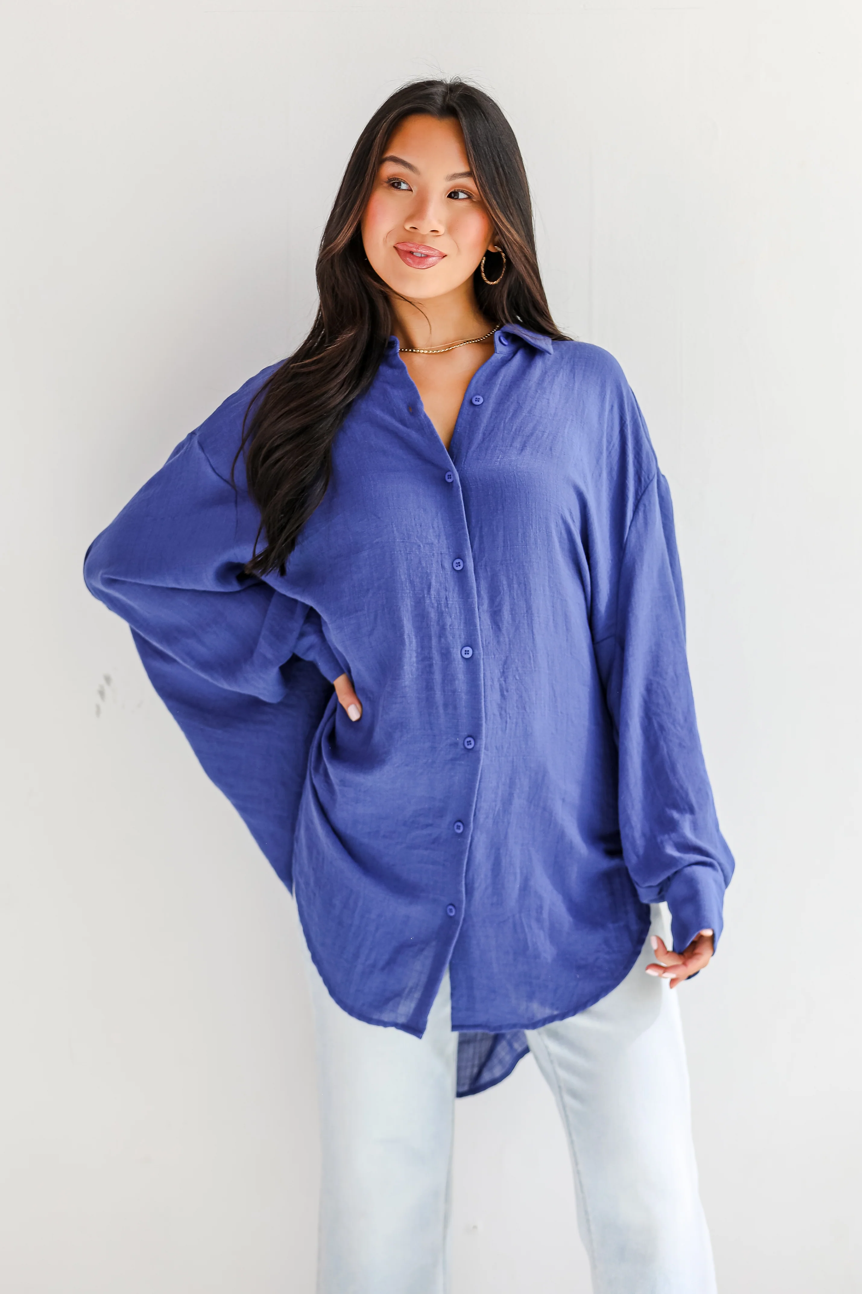 Allison Oversized Button-Up Blouse 47 Allison Oversized Button-Up Blouse