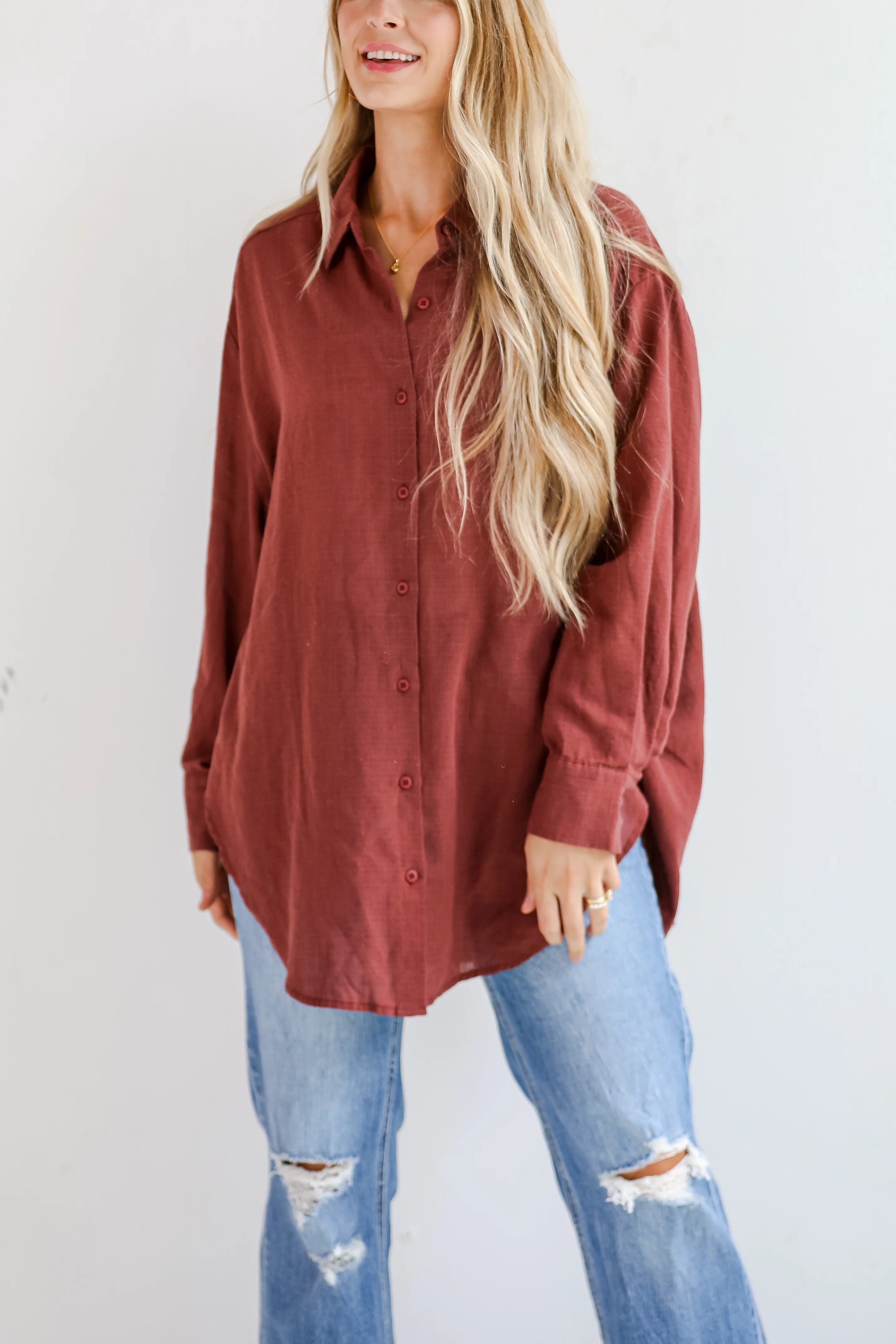 Allison Oversized Button-Up Blouse 49 Allison Oversized Button-Up Blouse