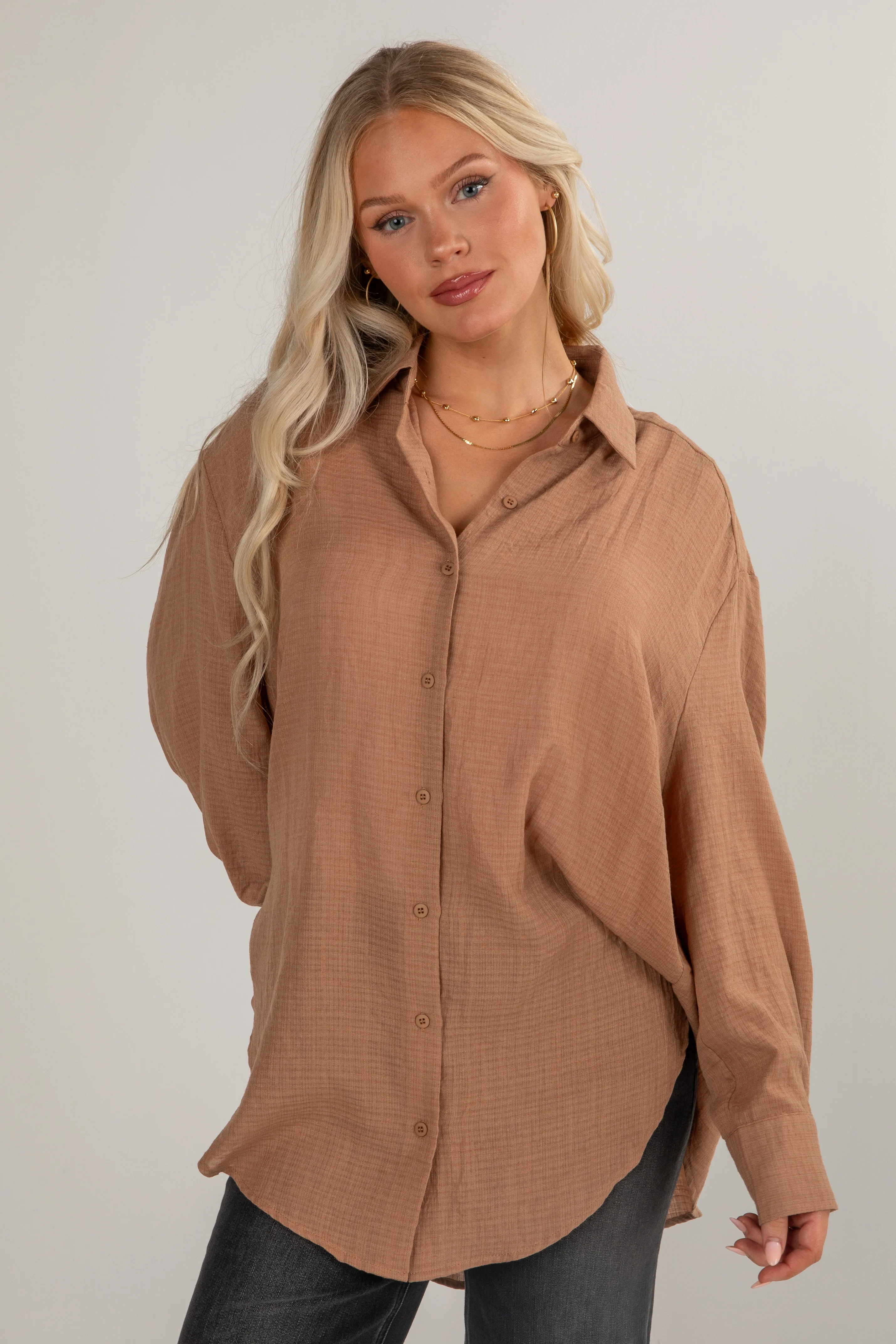 Allison Oversized Button-Up Blouse 5 Allison Oversized Button-Up Blouse