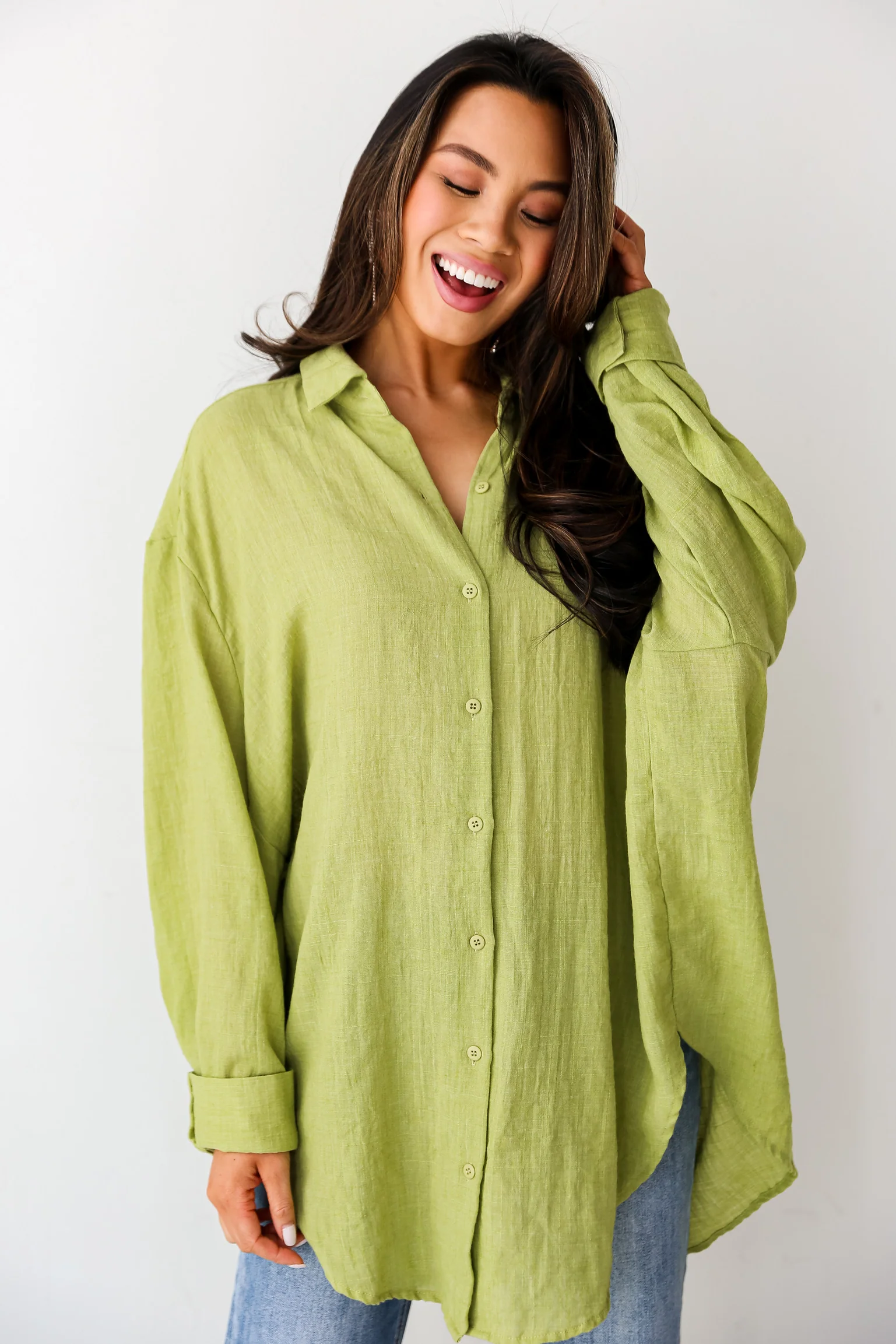 Allison Oversized Button-Up Blouse 52 Allison Oversized Button-Up Blouse
