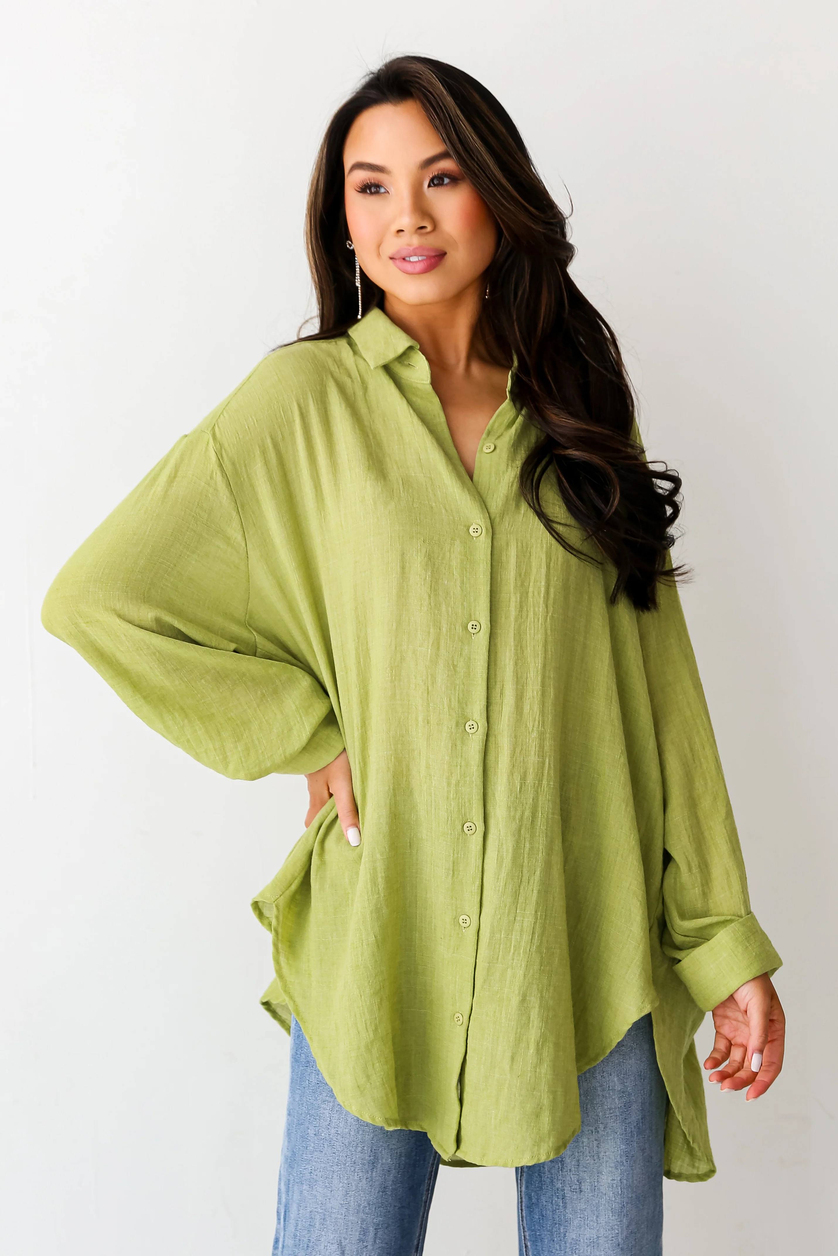 Allison Oversized Button-Up Blouse 53 Allison Oversized Button-Up Blouse
