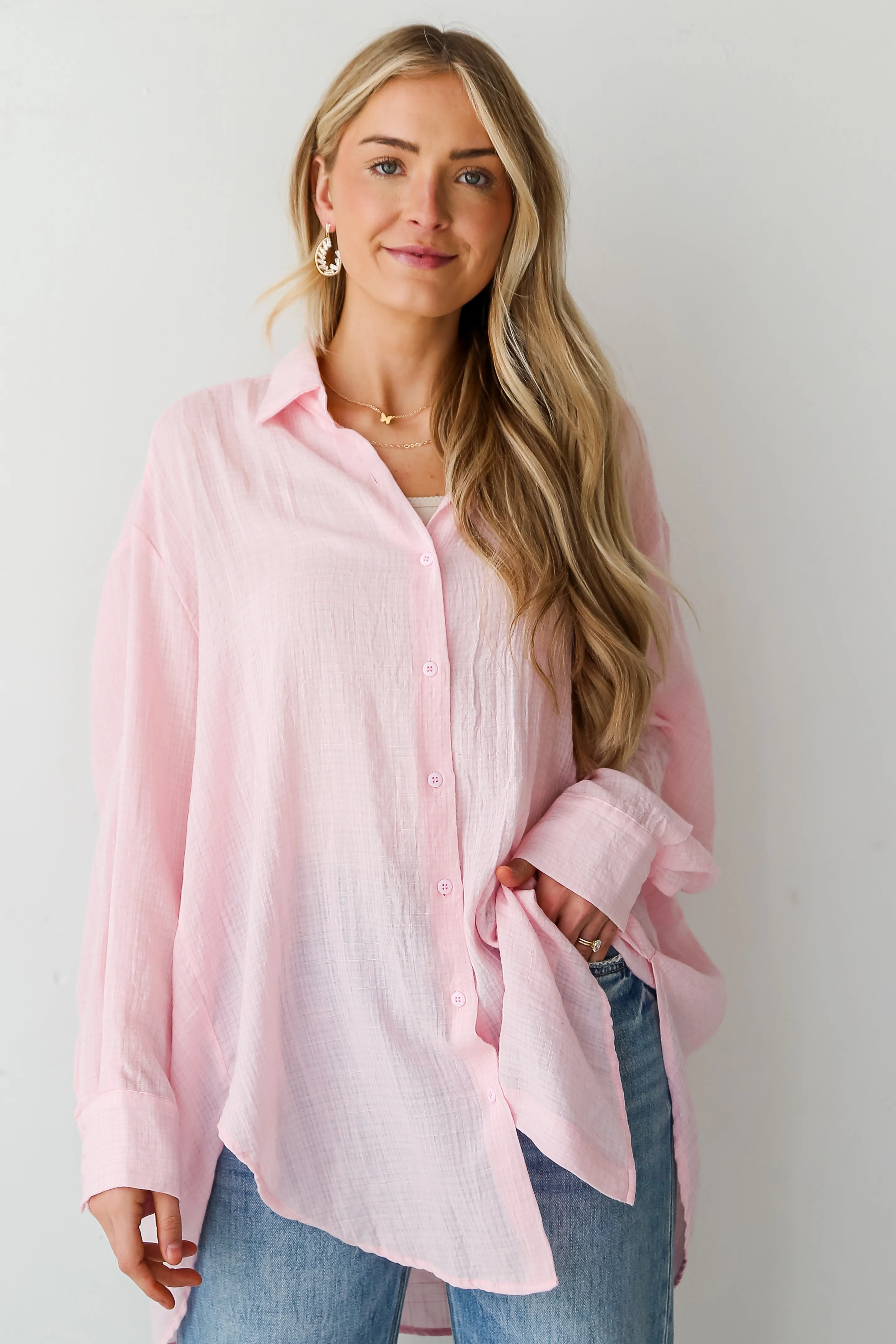 Allison Oversized Button-Up Blouse 56 Allison Oversized Button-Up Blouse