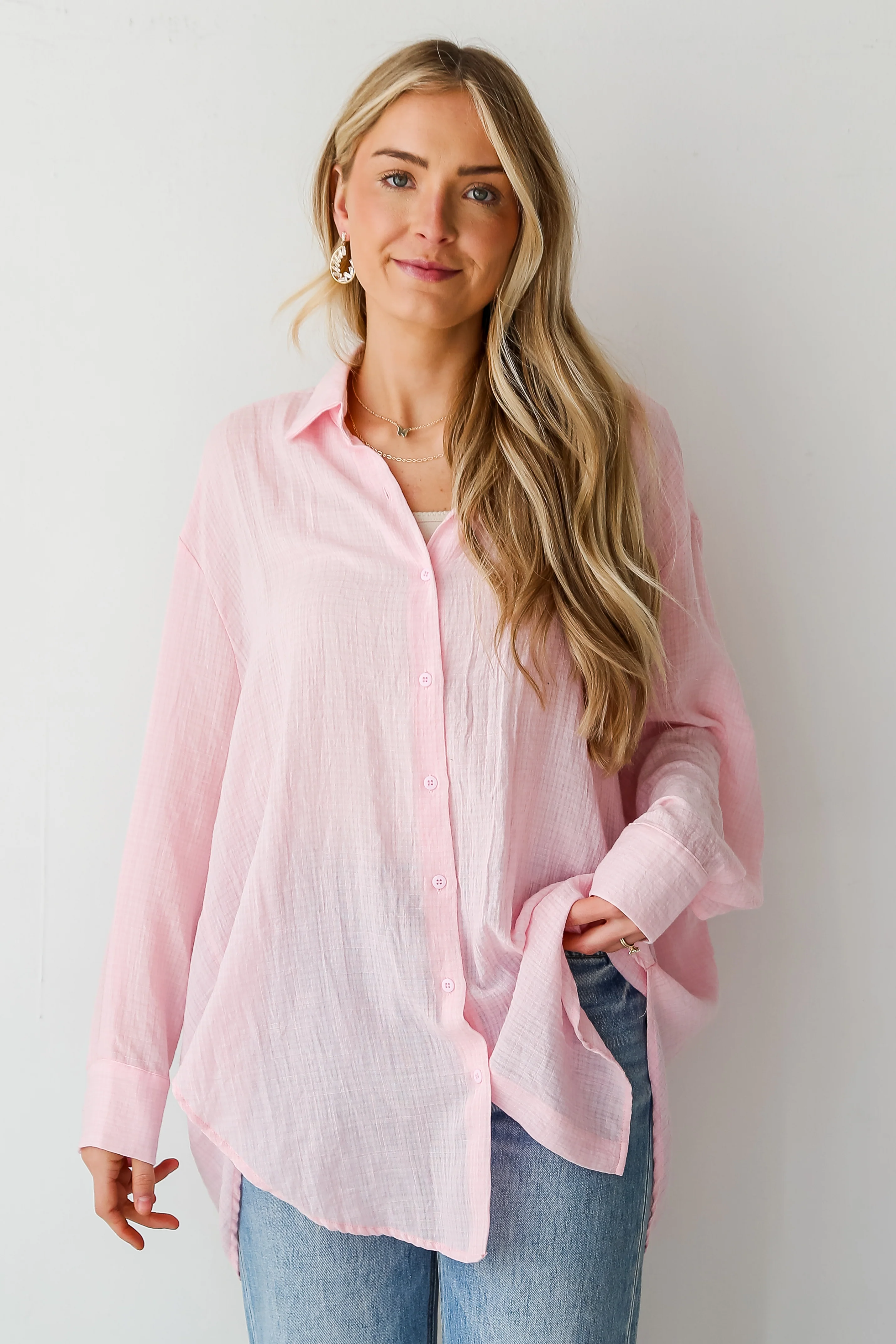 Allison Oversized Button-Up Blouse 57 Allison Oversized Button-Up Blouse