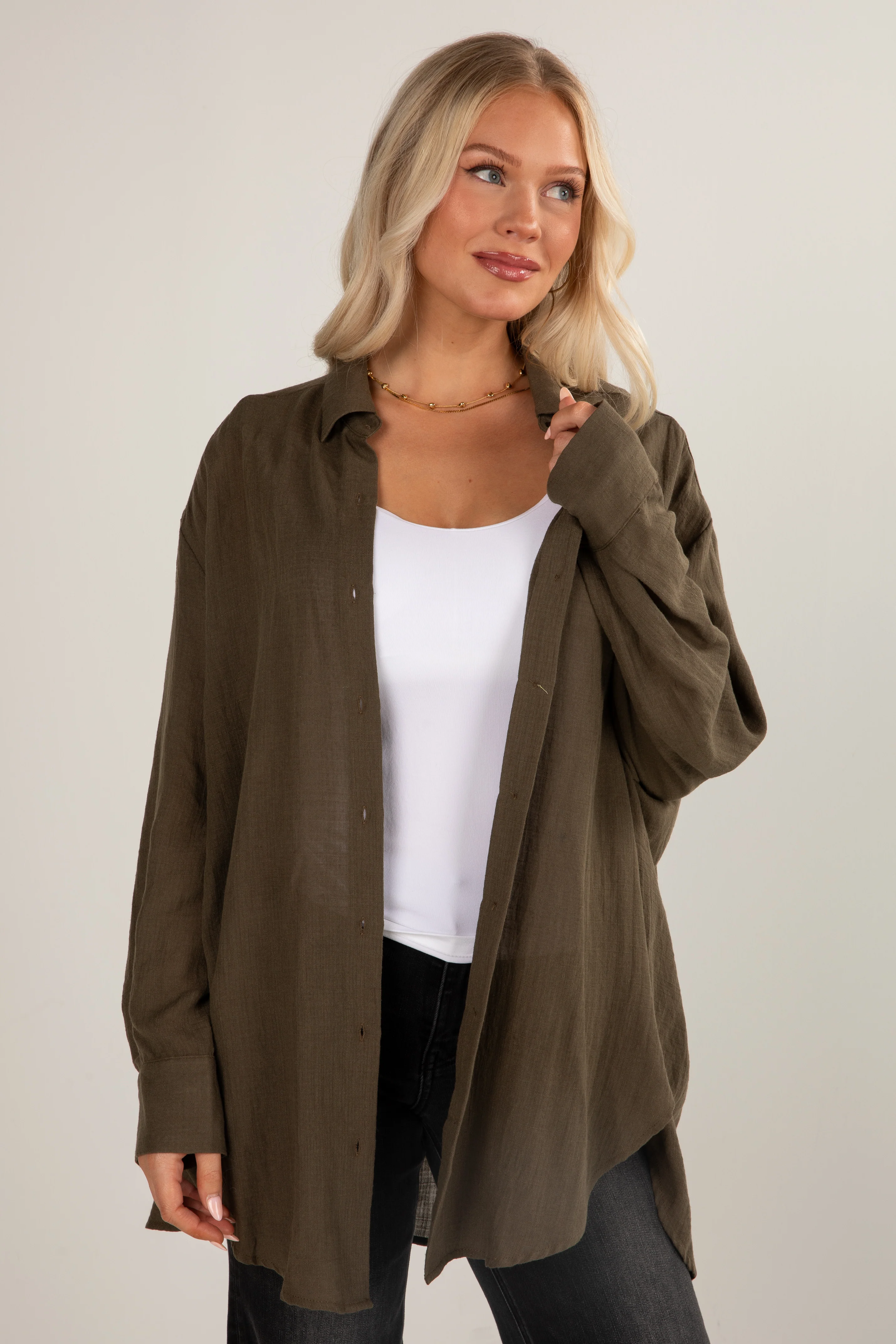 Allison Oversized Button-Up Blouse 7 Allison Oversized Button-Up Blouse