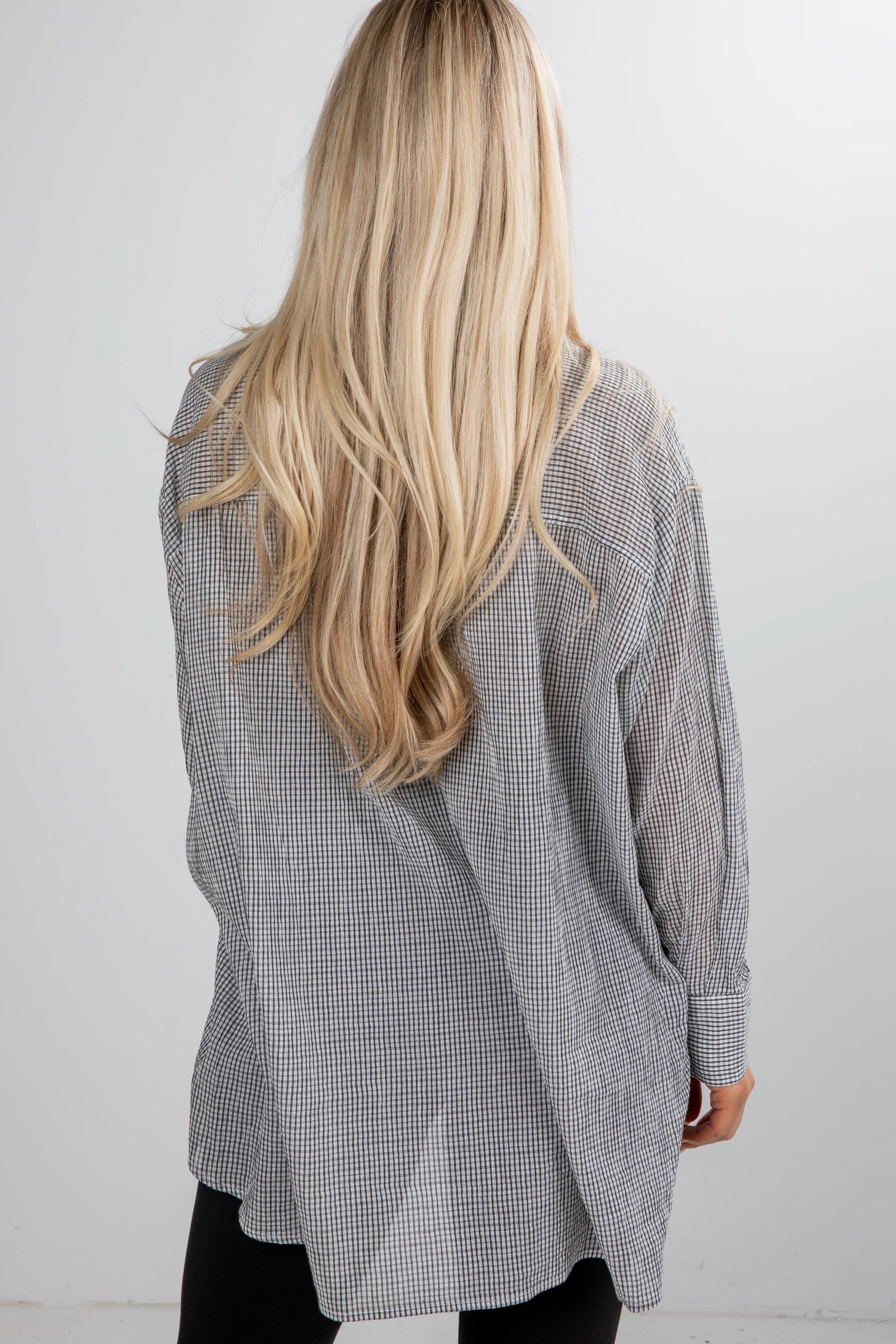 FINAL SALE - Happily Yours Plaid Oversized Button-Up Blouse