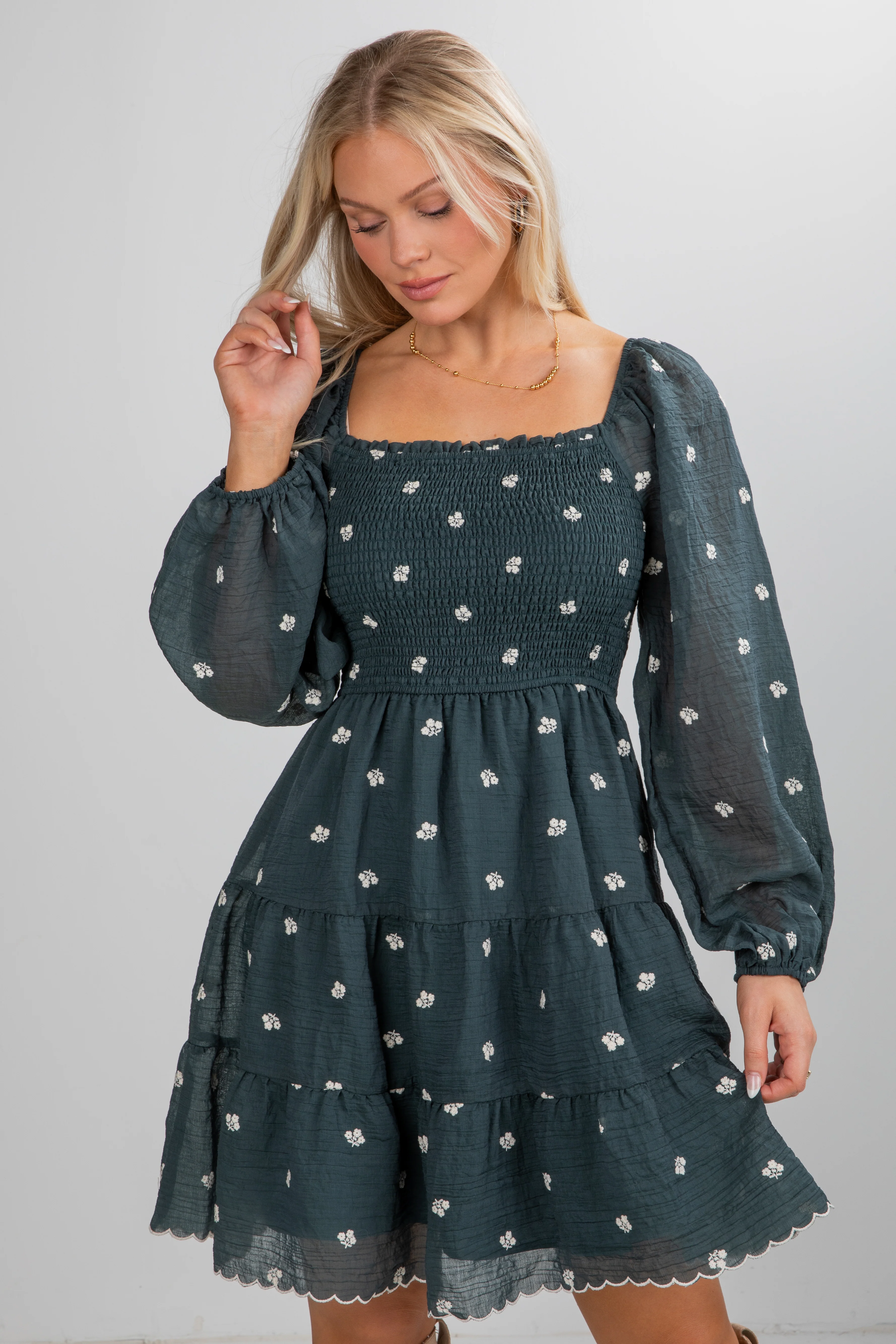 FINAL SALE - Forever Sensational Floral Smocked Mini Dress