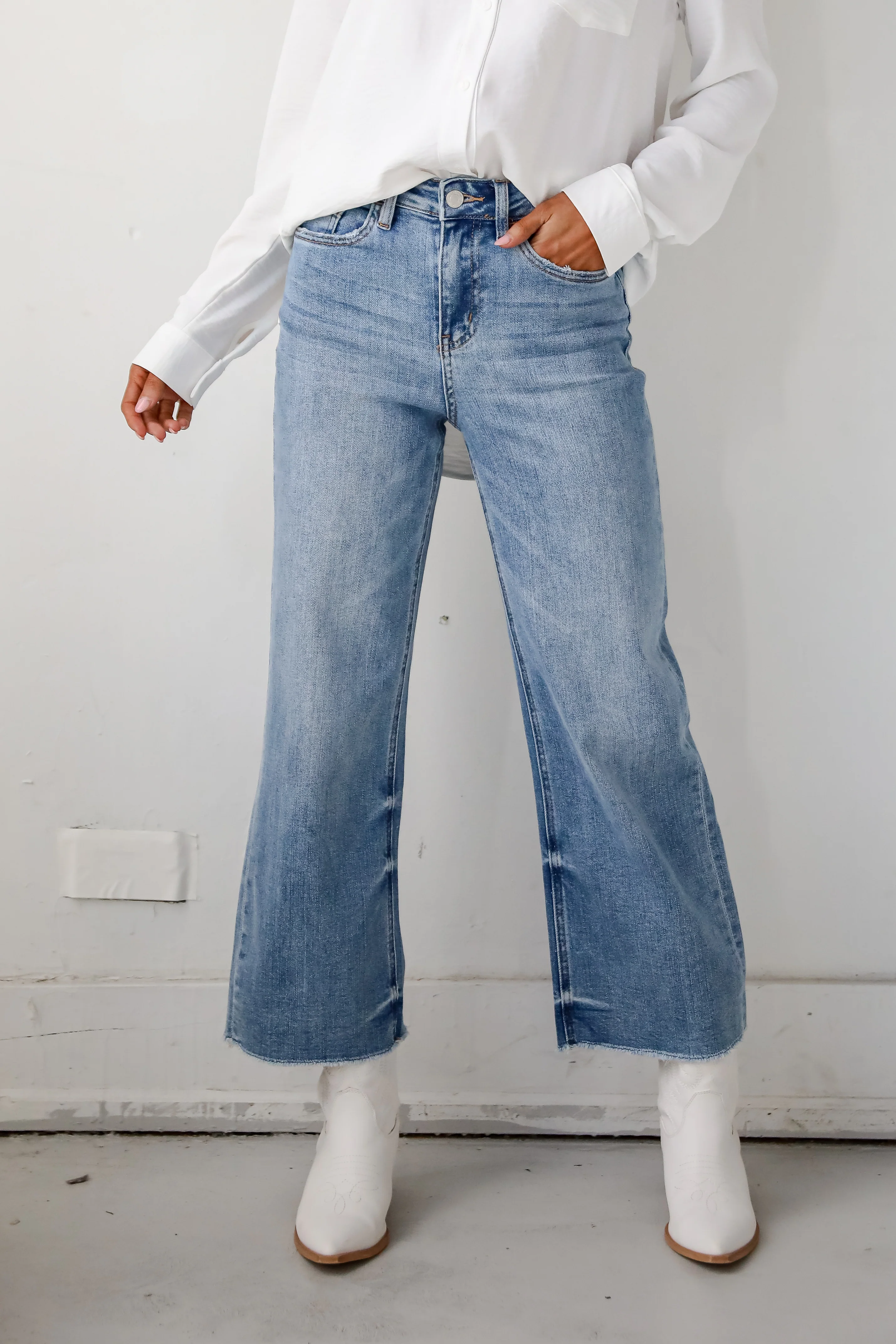 Abigail Medium Wash High Rise Wide Leg Jeans 5 Abigail Medium Wash High Rise Wide Leg Jeans