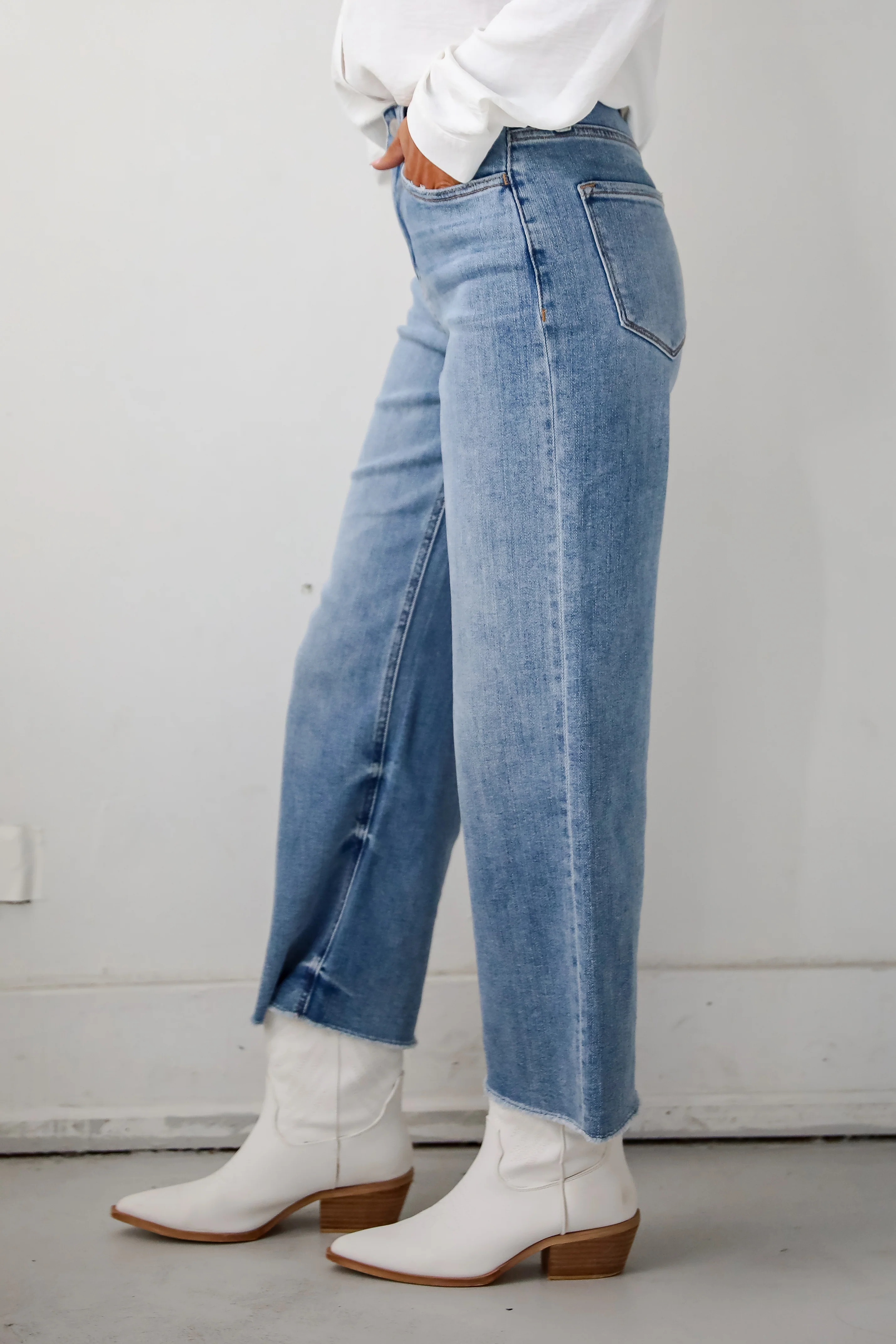 Abigail Medium Wash High Rise Wide Leg Jeans 9 Abigail Medium Wash High Rise Wide Leg Jeans