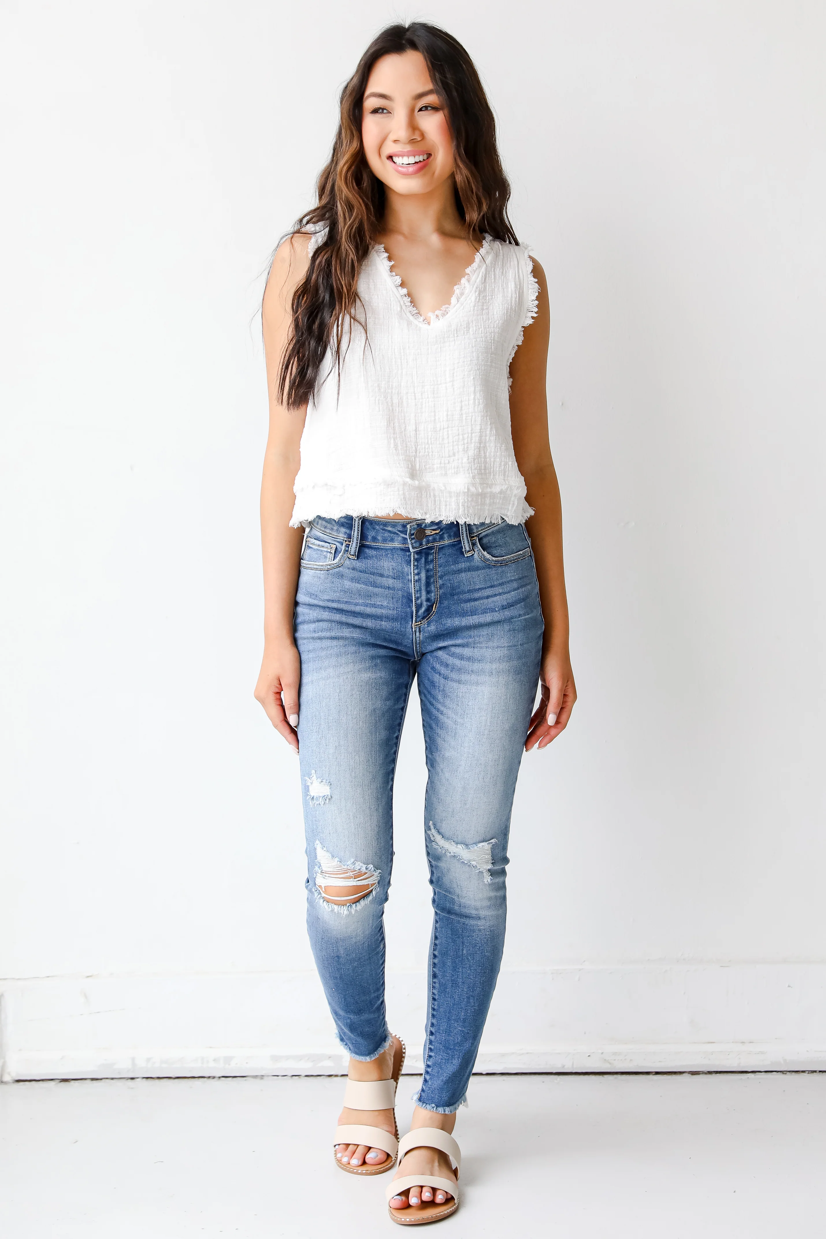 Aubrey Distressed Skinny Jeans