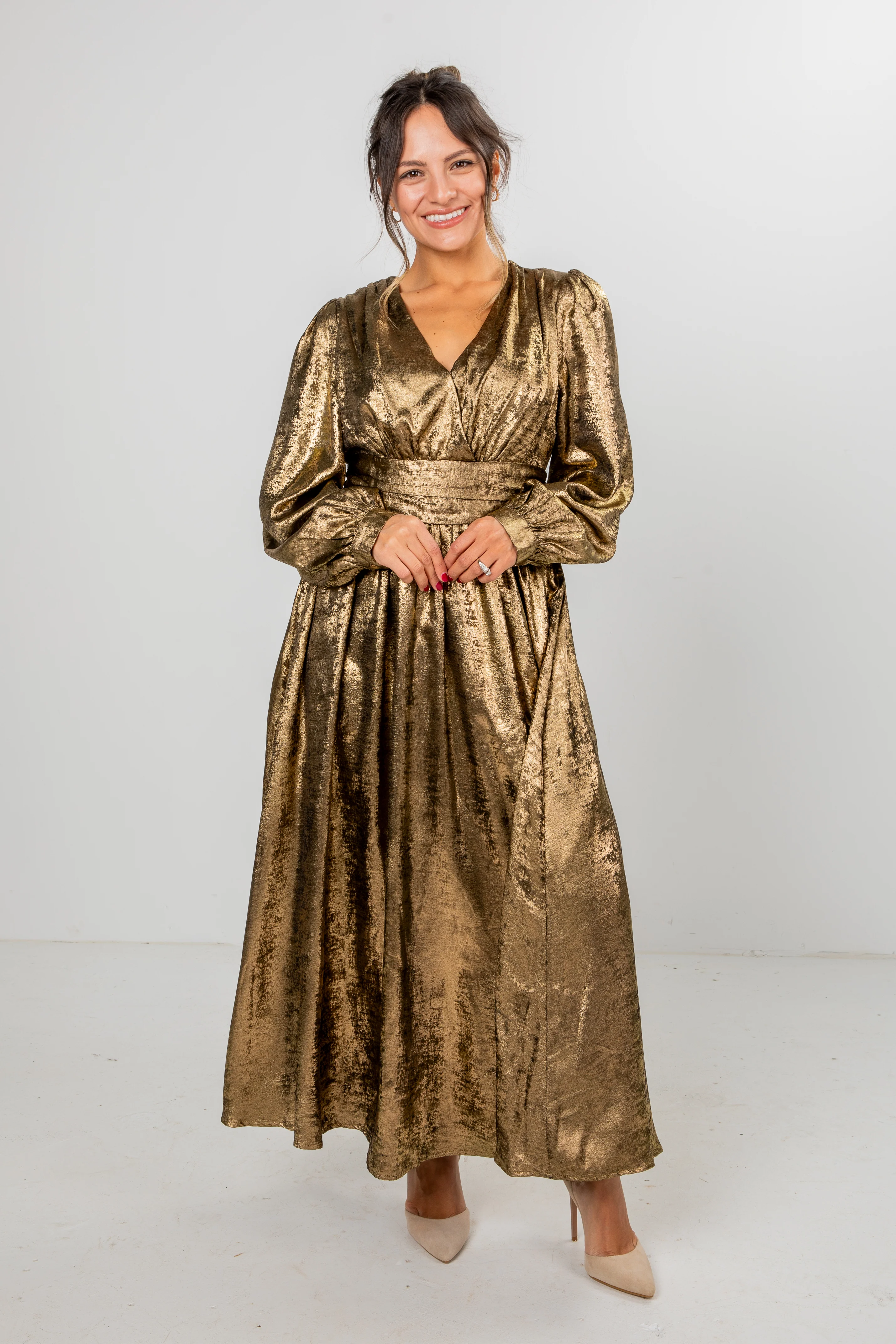 FINAL SALE - Pop The Champagne Gold Maxi Dress 10 FINAL SALE - Pop The Champagne Gold Maxi Dress