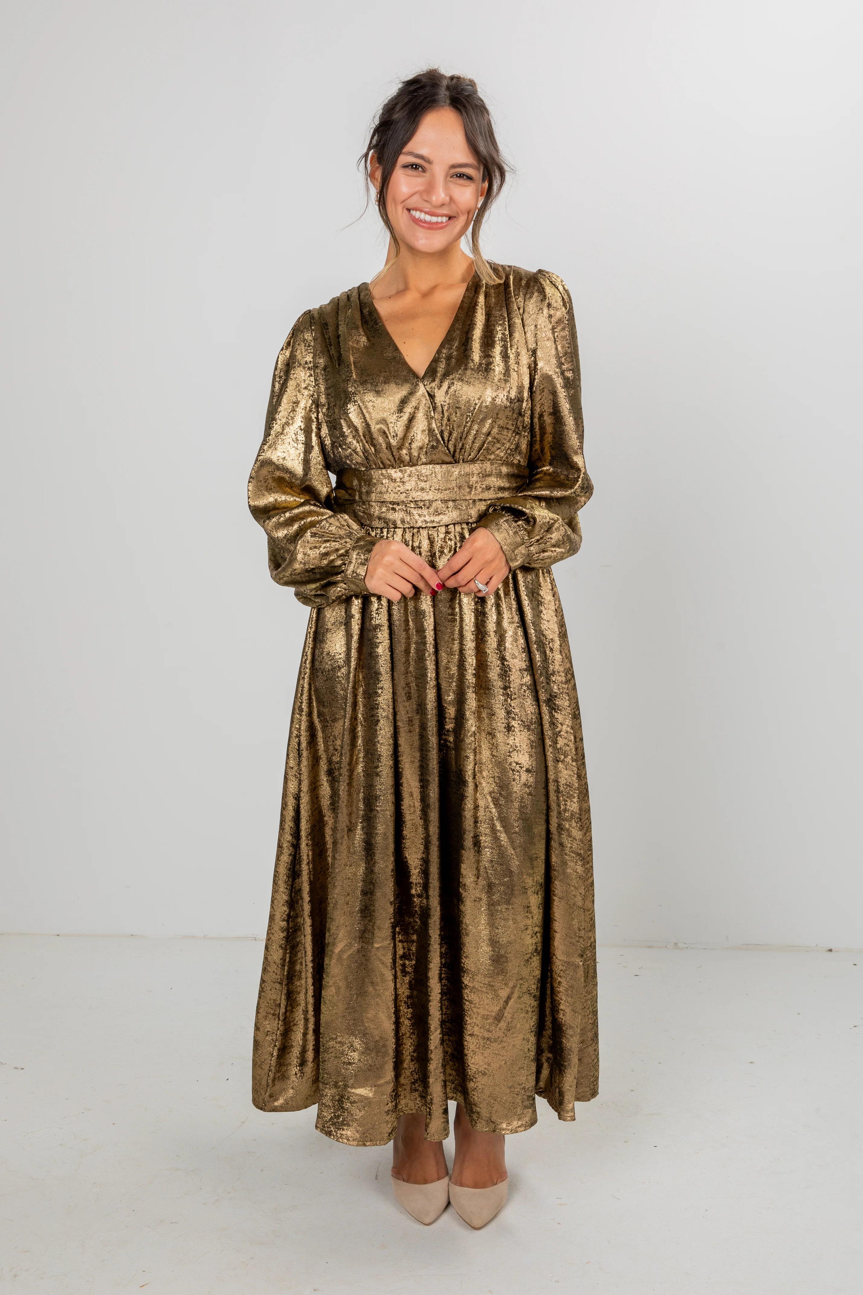 FINAL SALE - Pop The Champagne Gold Maxi Dress 12 FINAL SALE - Pop The Champagne Gold Maxi Dress
