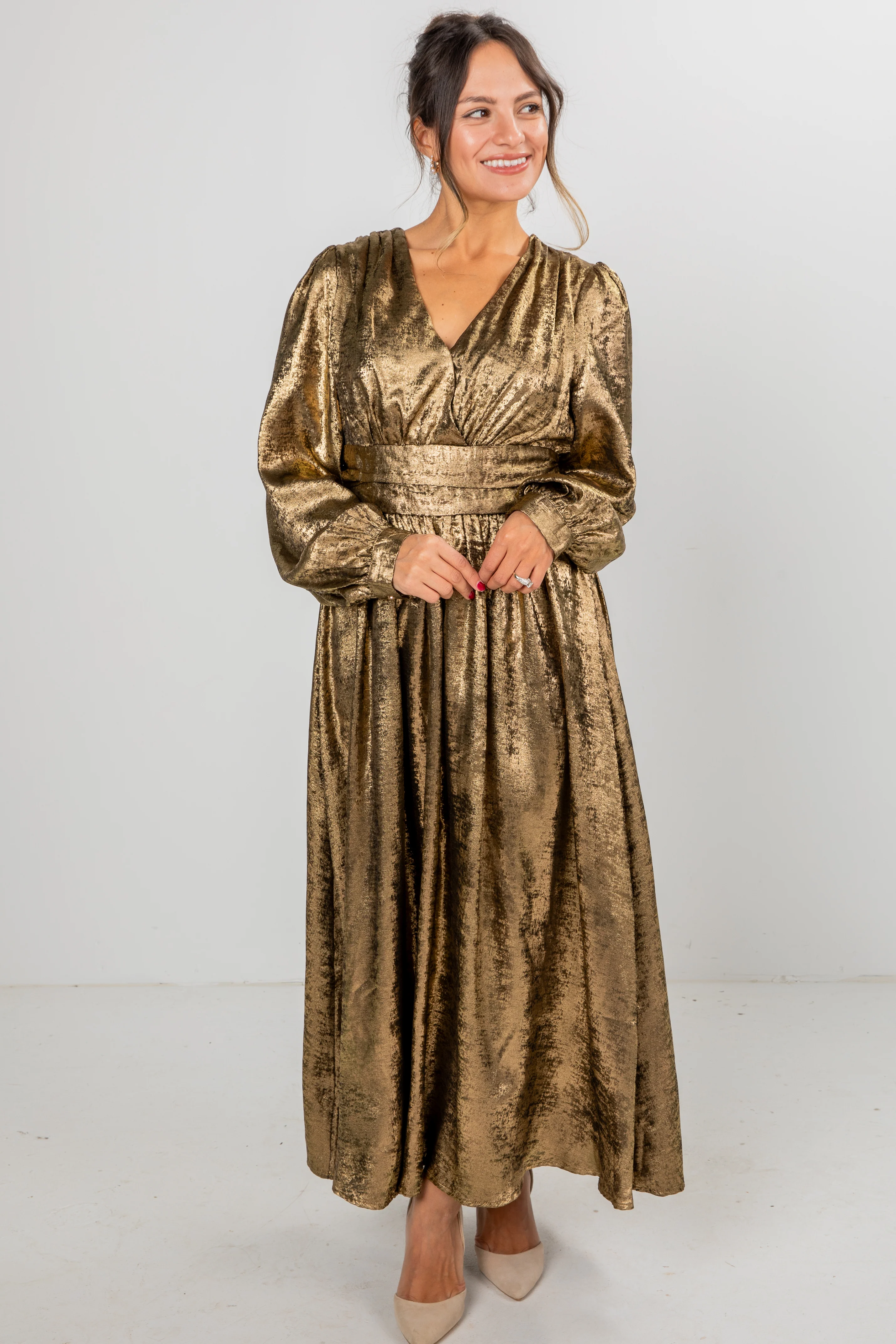 FINAL SALE - Pop The Champagne Gold Maxi Dress 6 FINAL SALE - Pop The Champagne Gold Maxi Dress