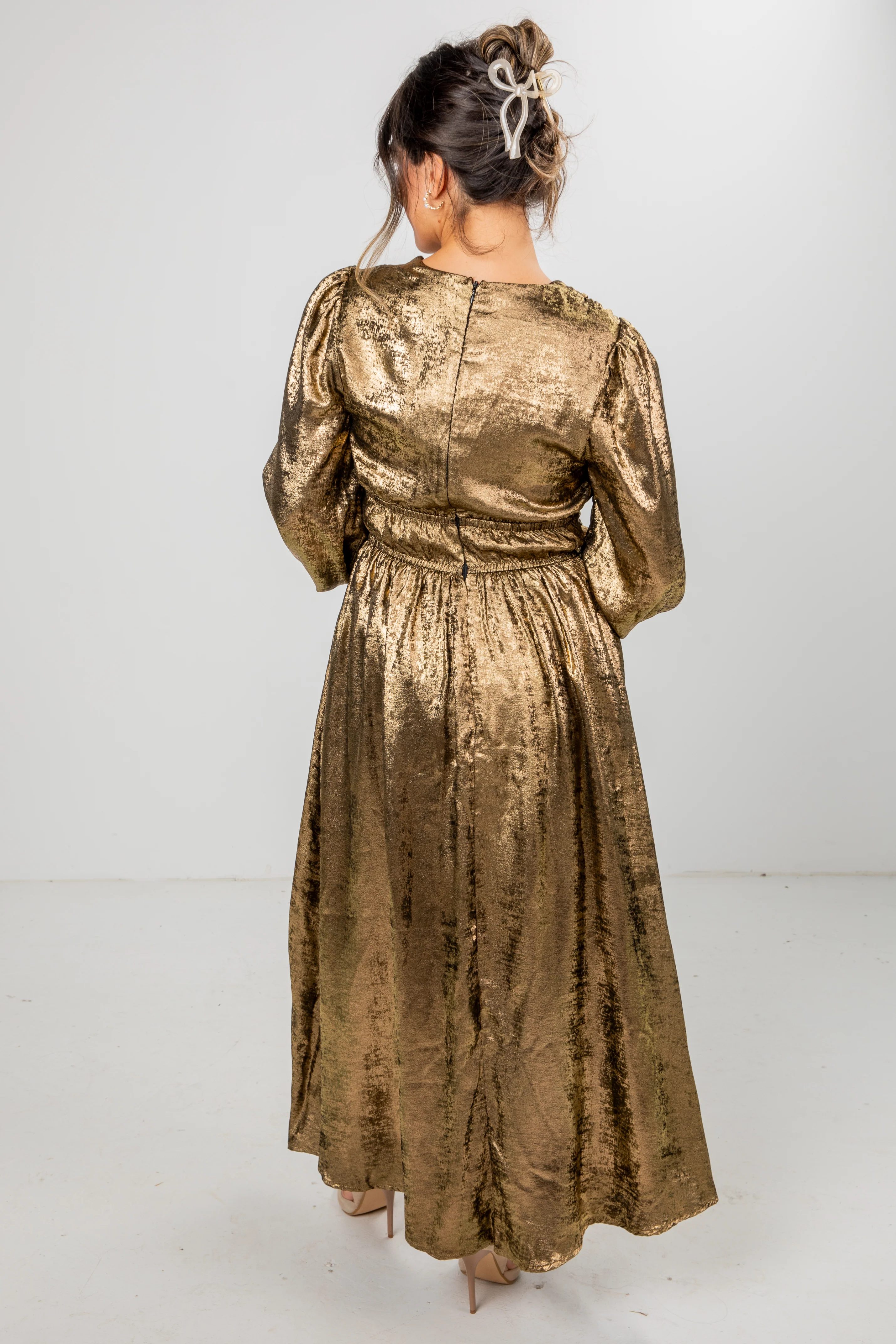 FINAL SALE - Pop The Champagne Gold Maxi Dress 7 FINAL SALE - Pop The Champagne Gold Maxi Dress