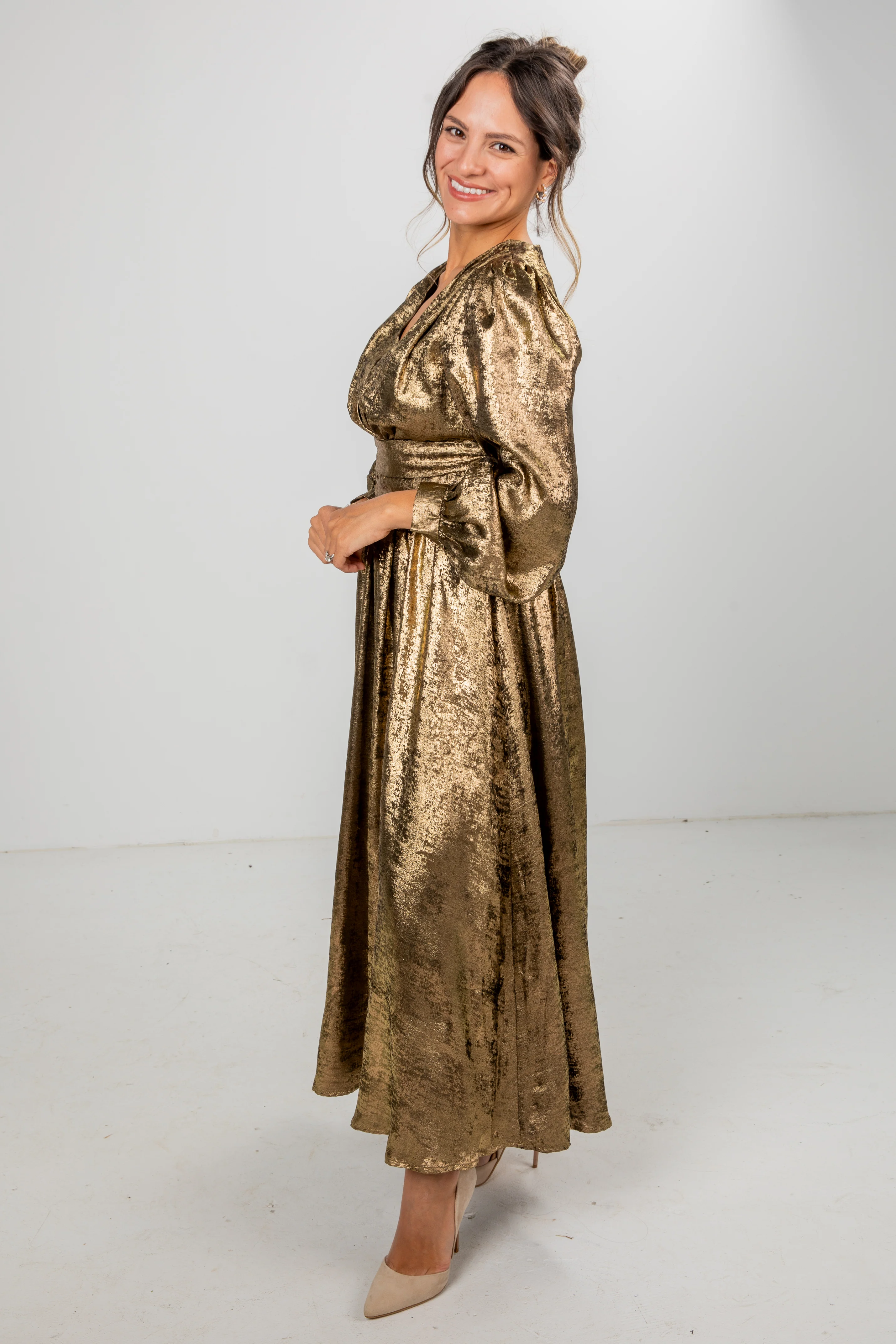 FINAL SALE - Pop The Champagne Gold Maxi Dress 9 FINAL SALE - Pop The Champagne Gold Maxi Dress