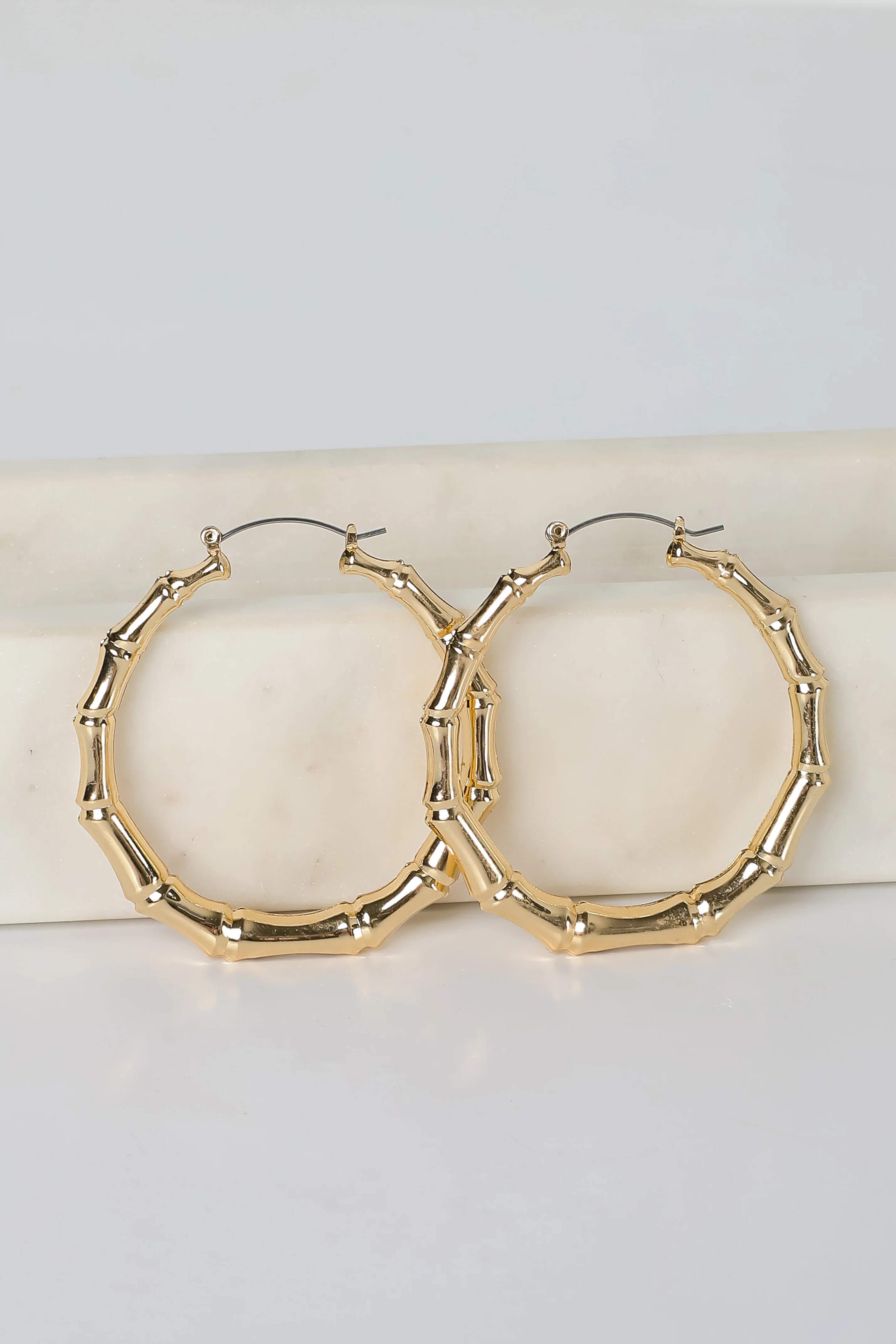 FINAL SALE Sutton Gold Textured Hoop Earrings
