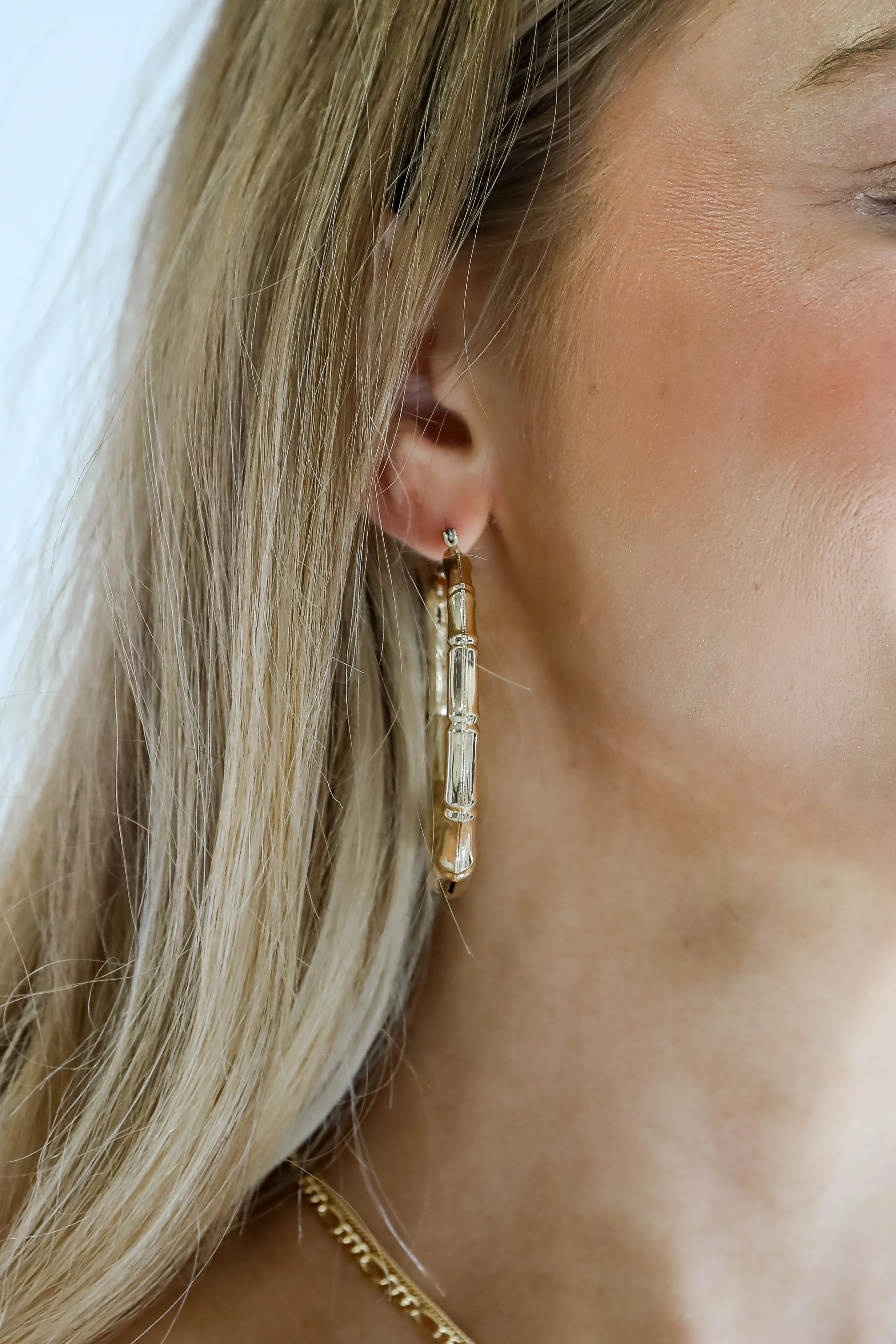 FINAL SALE Sutton Gold Textured Hoop Earrings