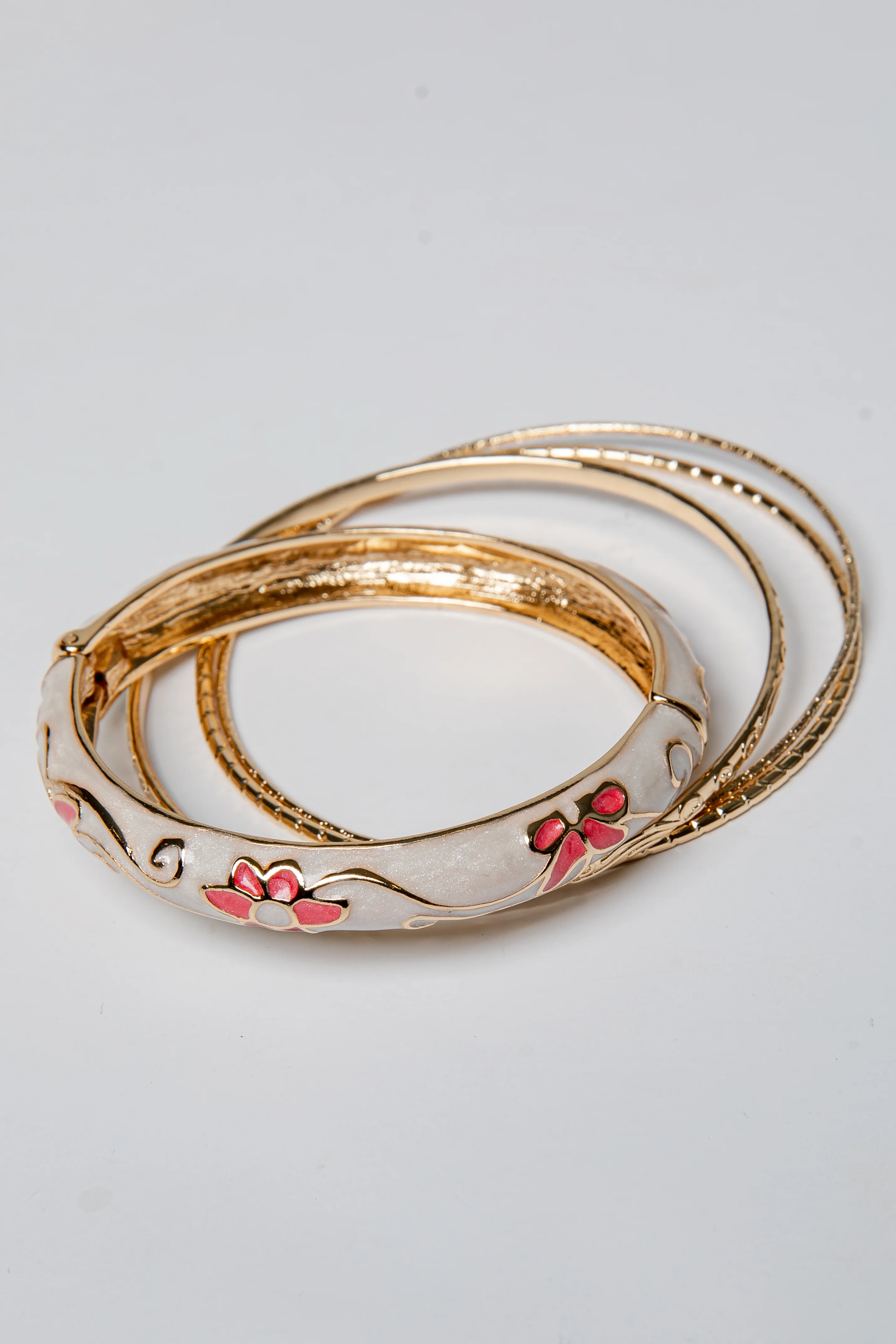 Carly Gold Bangle Bracelet Set