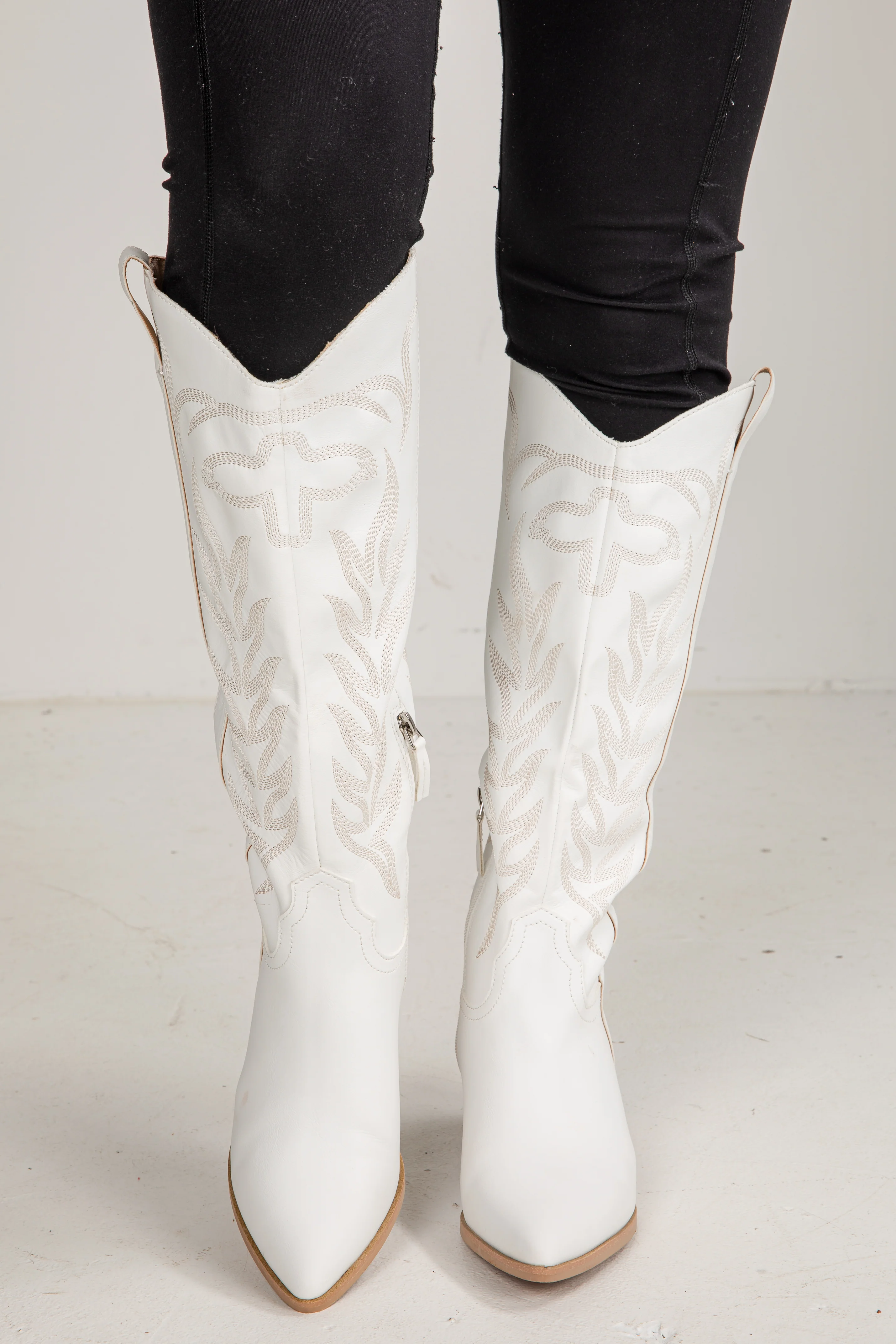 FINAL SALE - From Here On Out White Western Boots