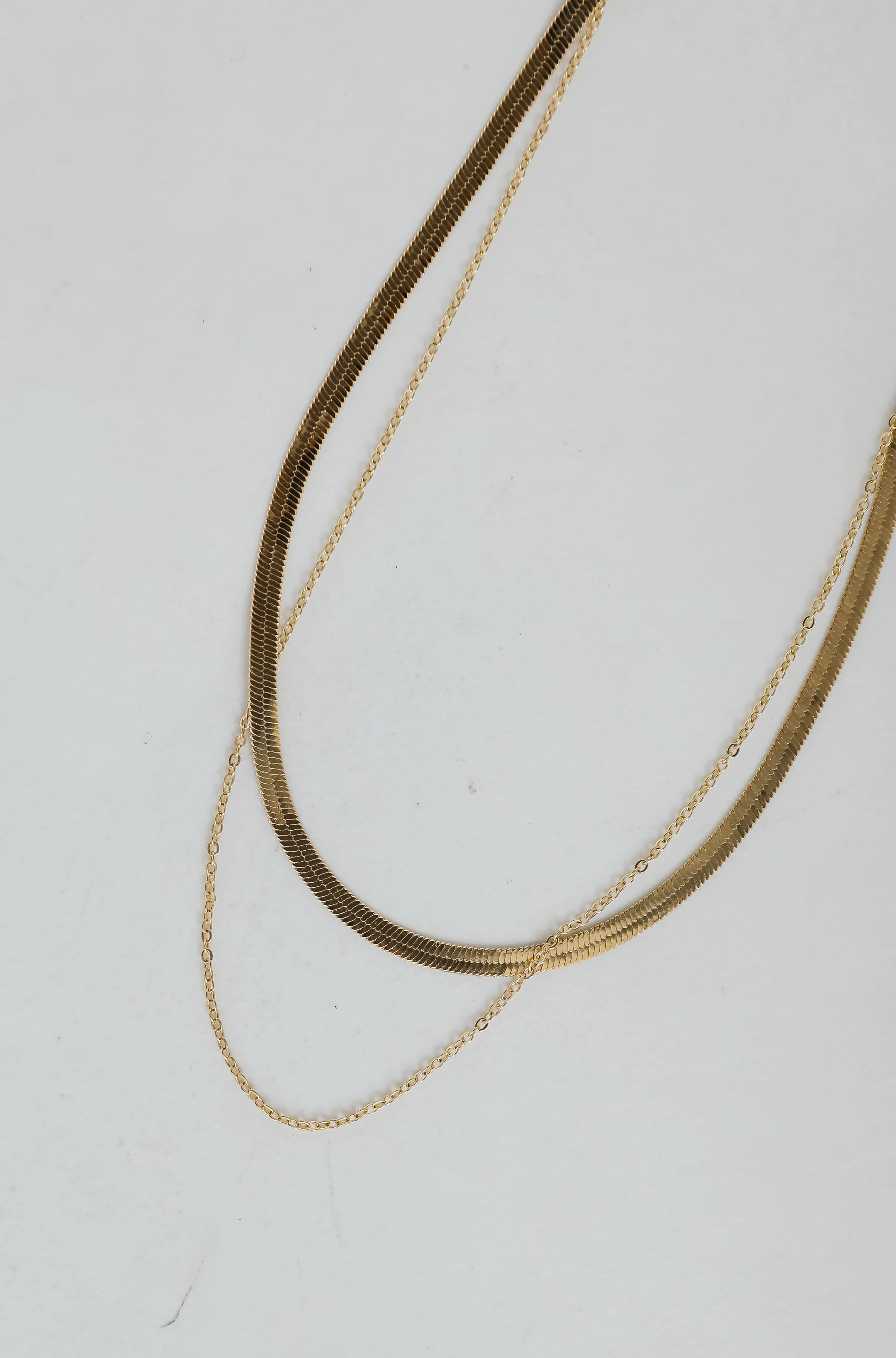 FINAL SALE - Abigail Gold Layered Chain Necklace