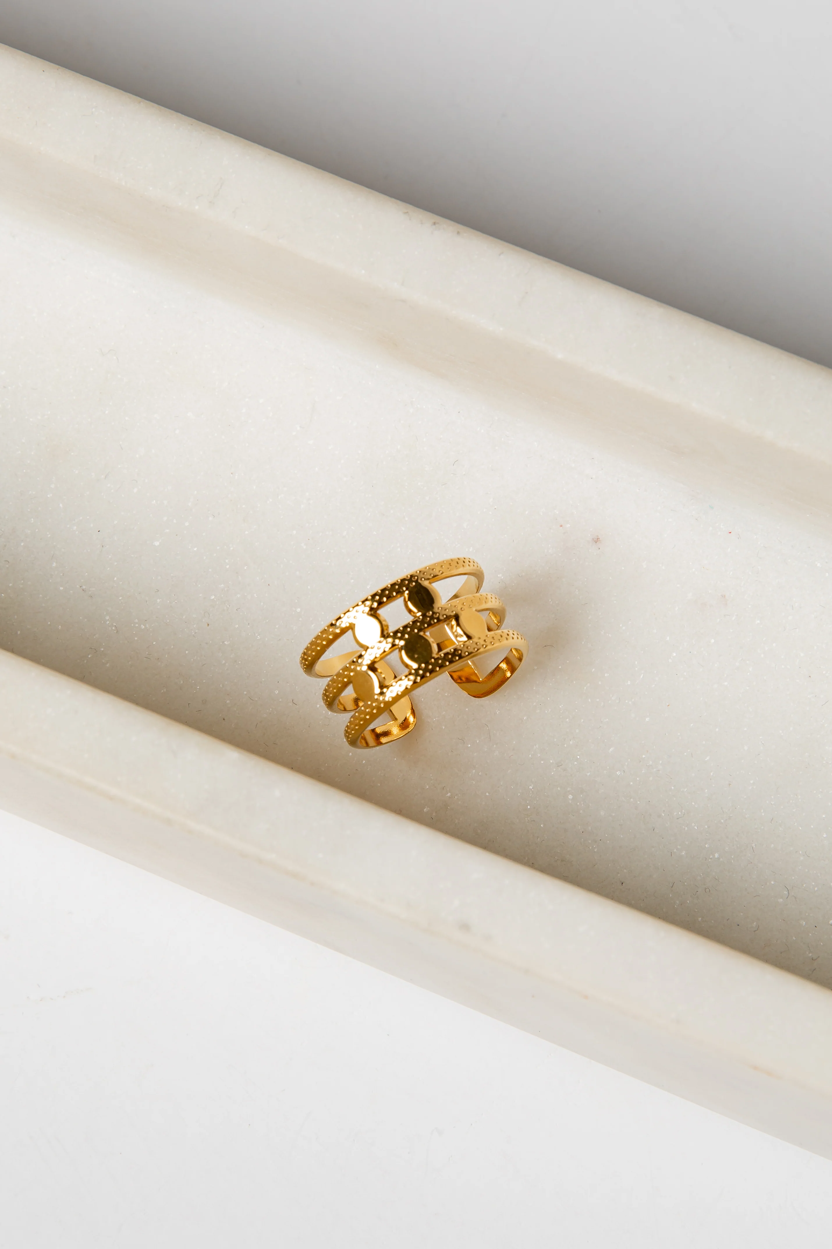 Lexie Golden Charm Multi-Band Ring