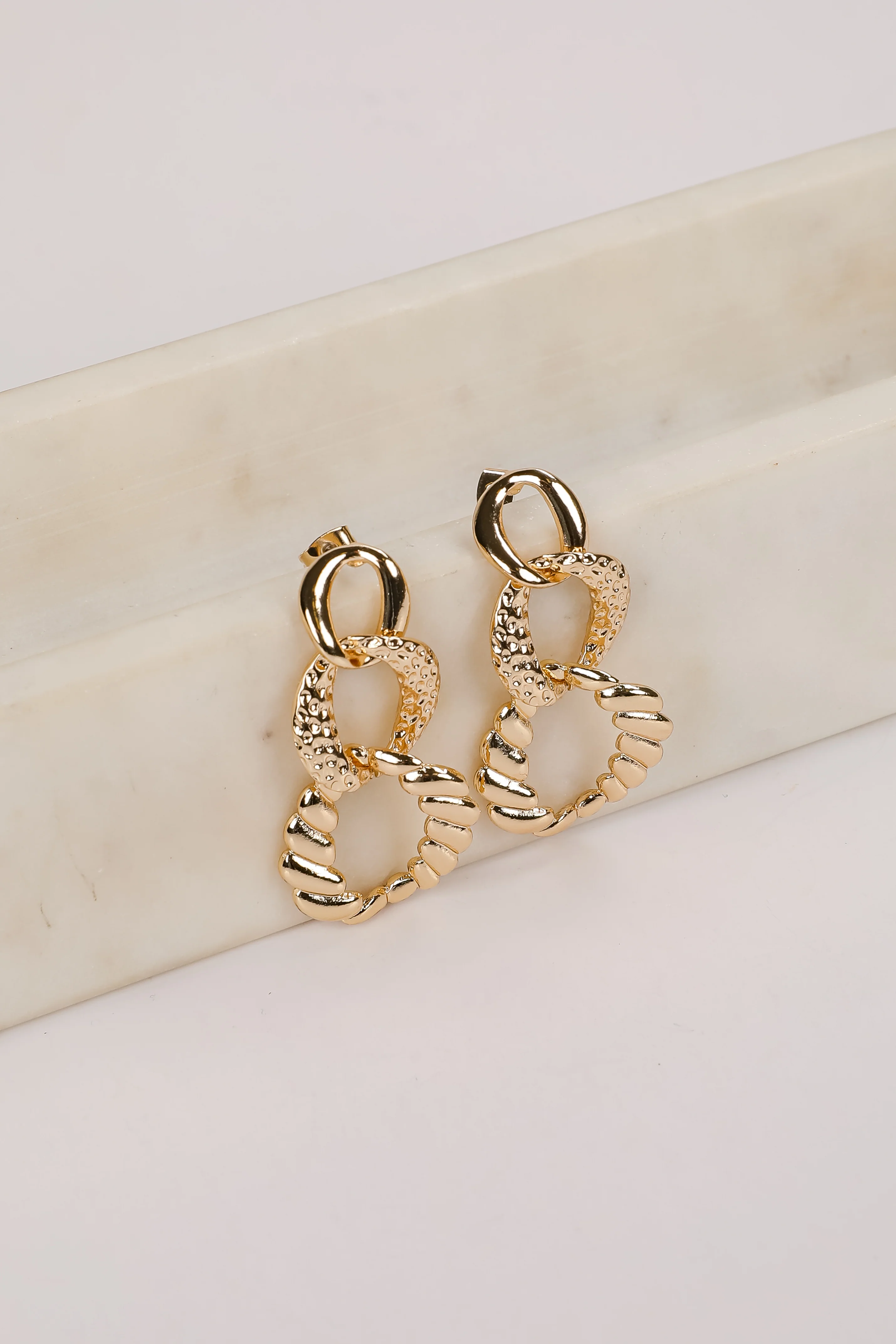 FINAL SALE - Sierra Gold Chainlink Drop Earrings