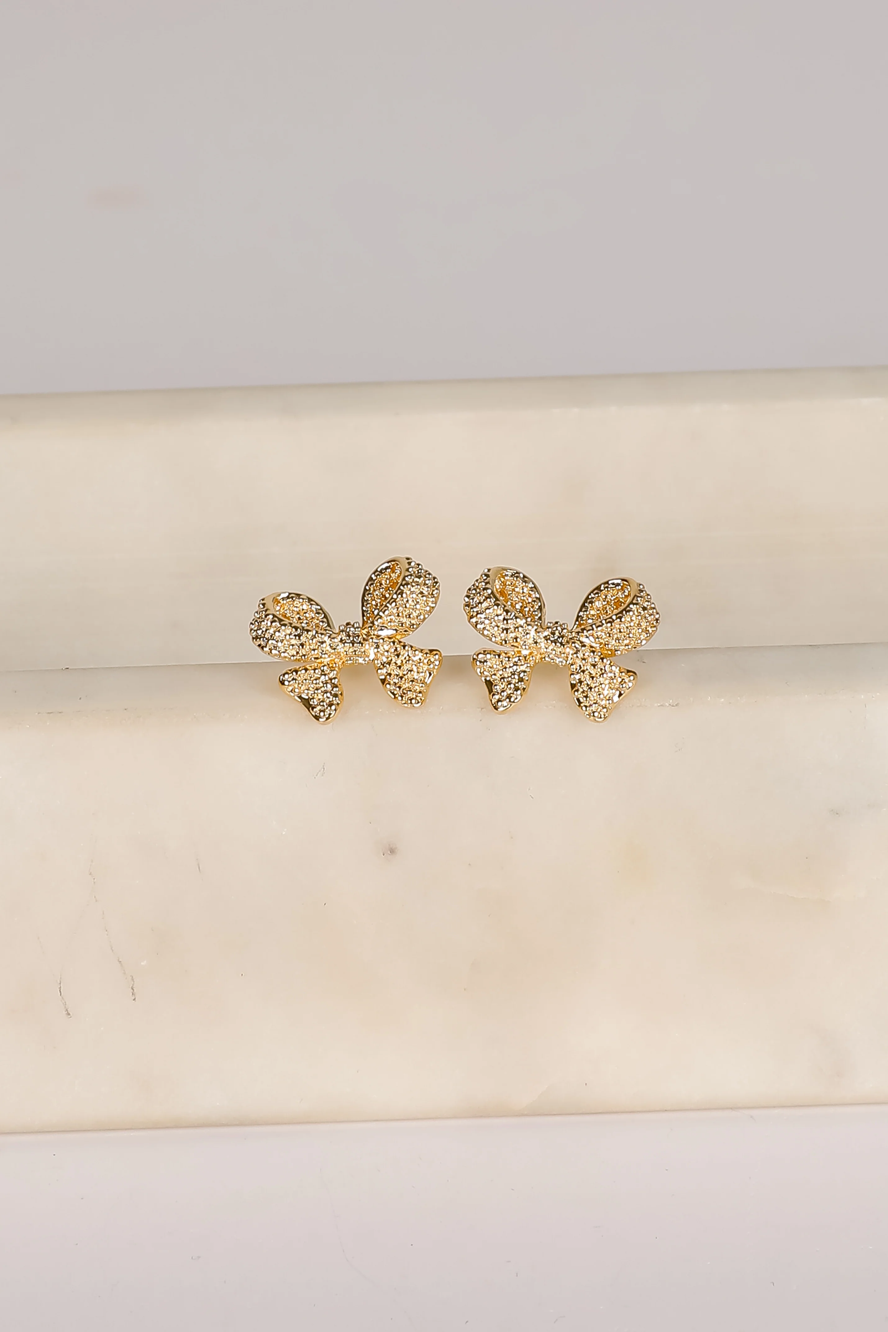 FINAL SALE - Mckenna Gold Bow Earrings