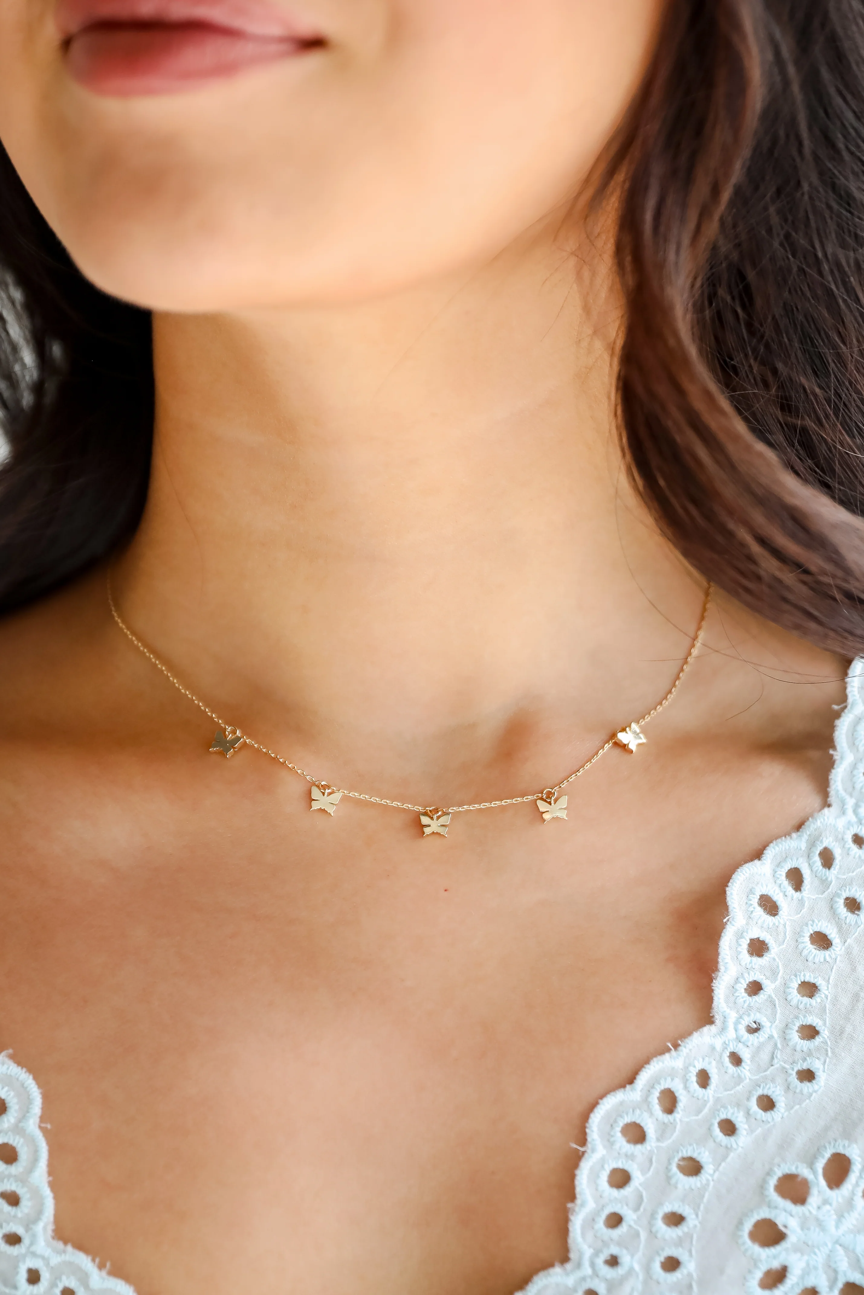 FINAL SALE - Alaya Gold Butterfly Charm Necklace