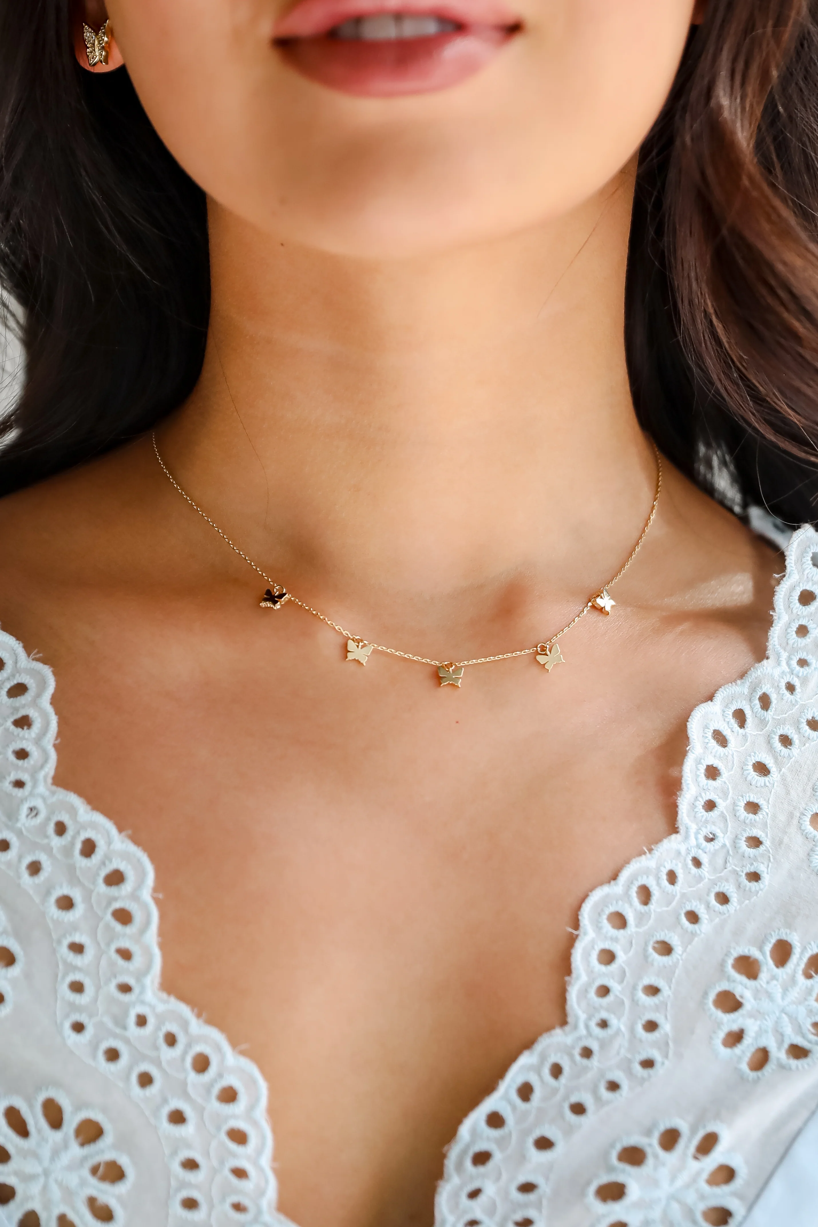 FINAL SALE - Alaya Gold Butterfly Charm Necklace
