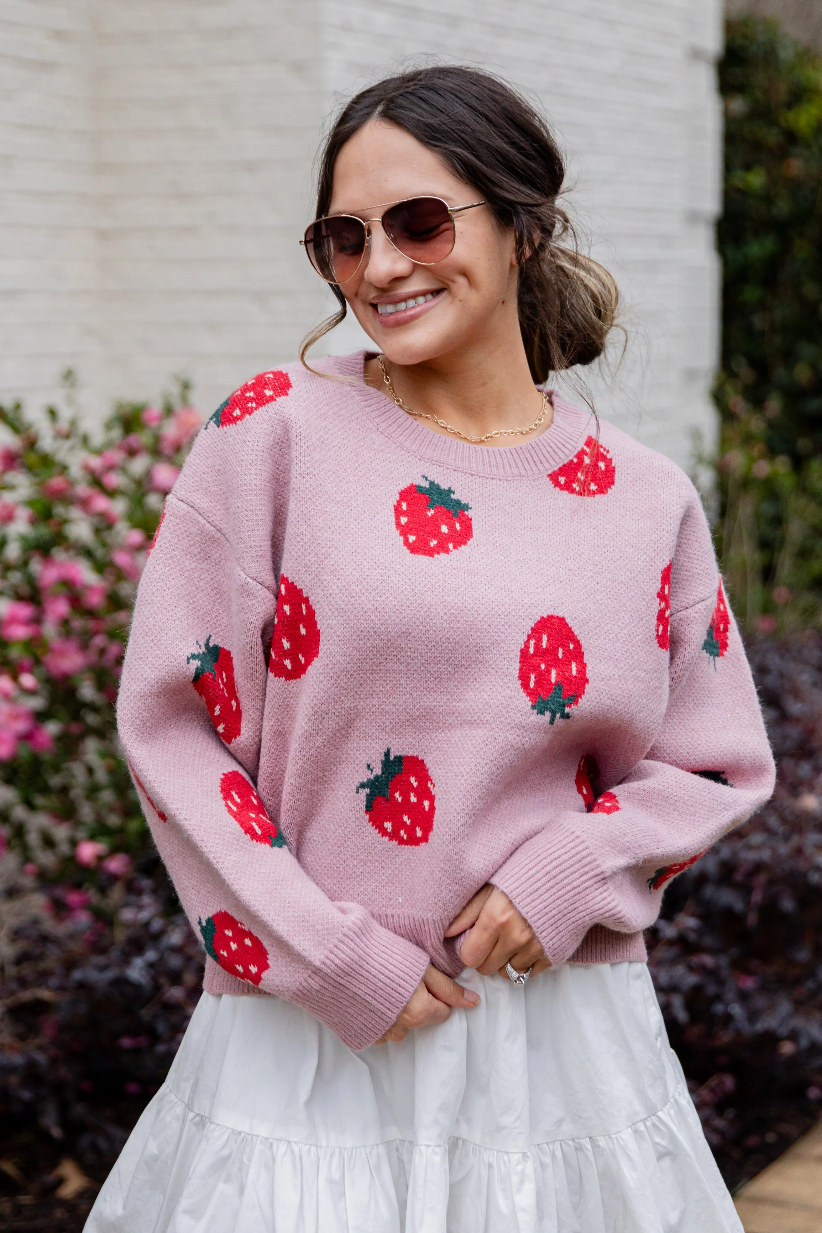 Berry Bliss Blush Knit Sweater