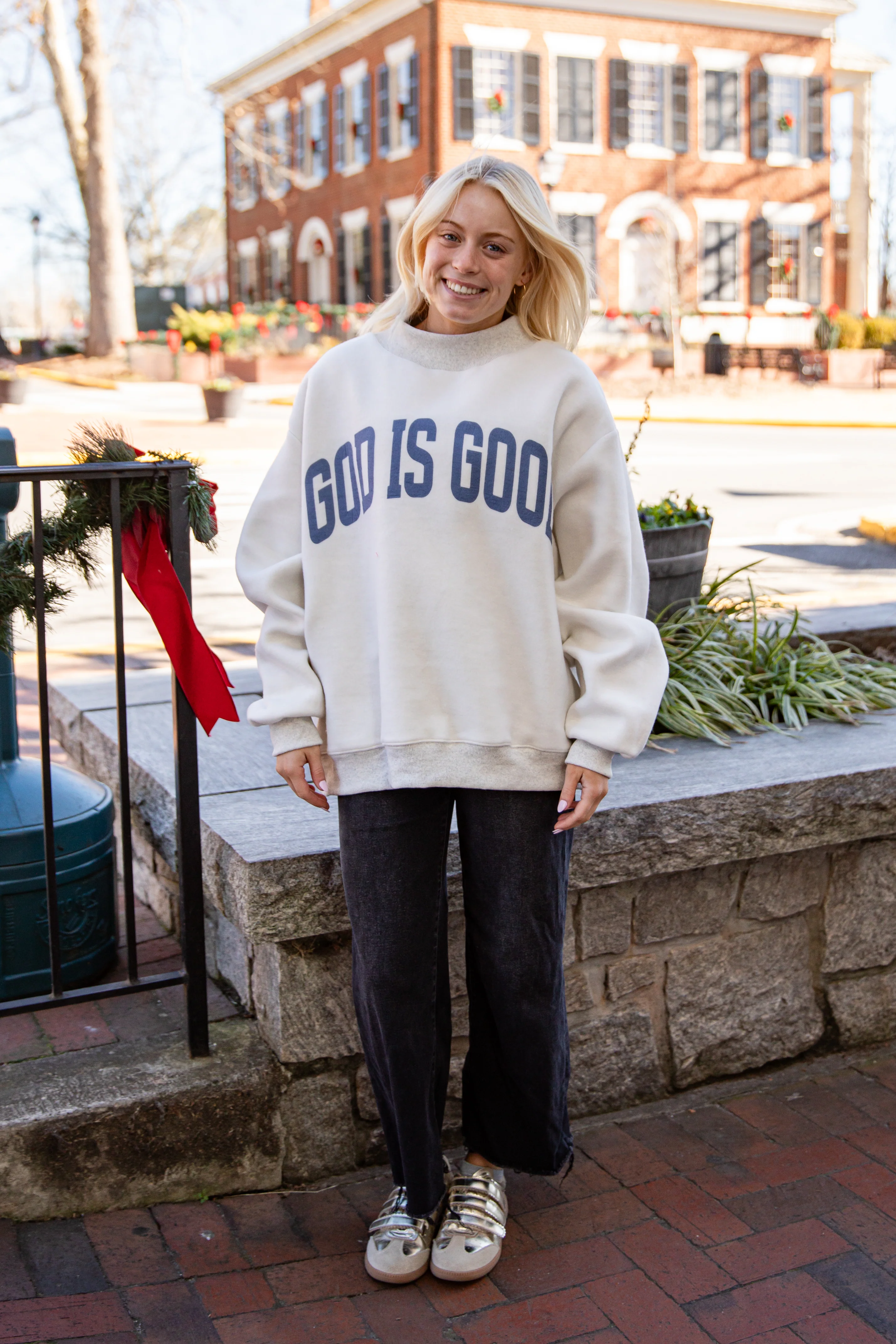 Jesus Reversible Mockneck Sweatshirt