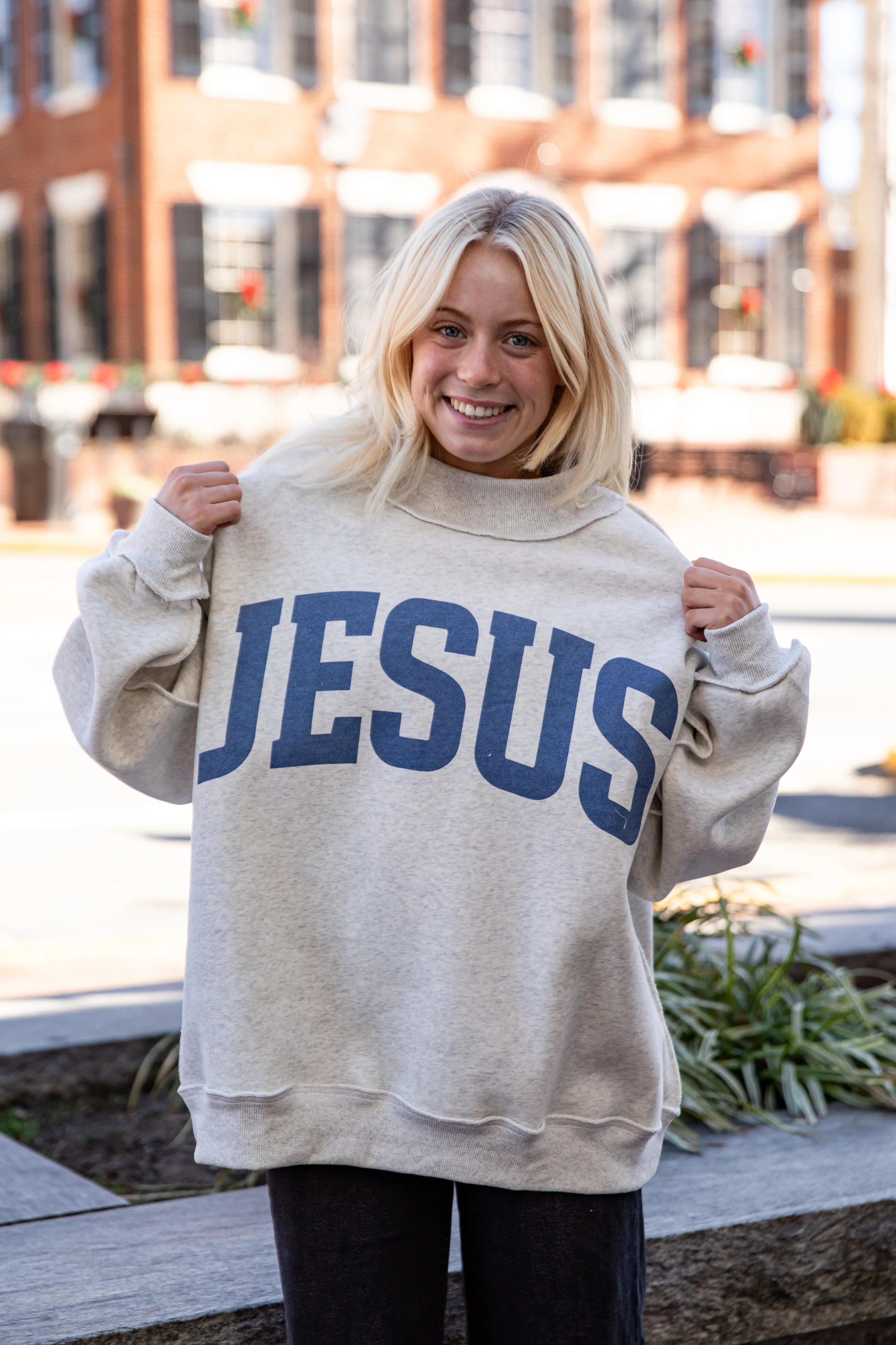 Jesus Reversible Mockneck Sweatshirt